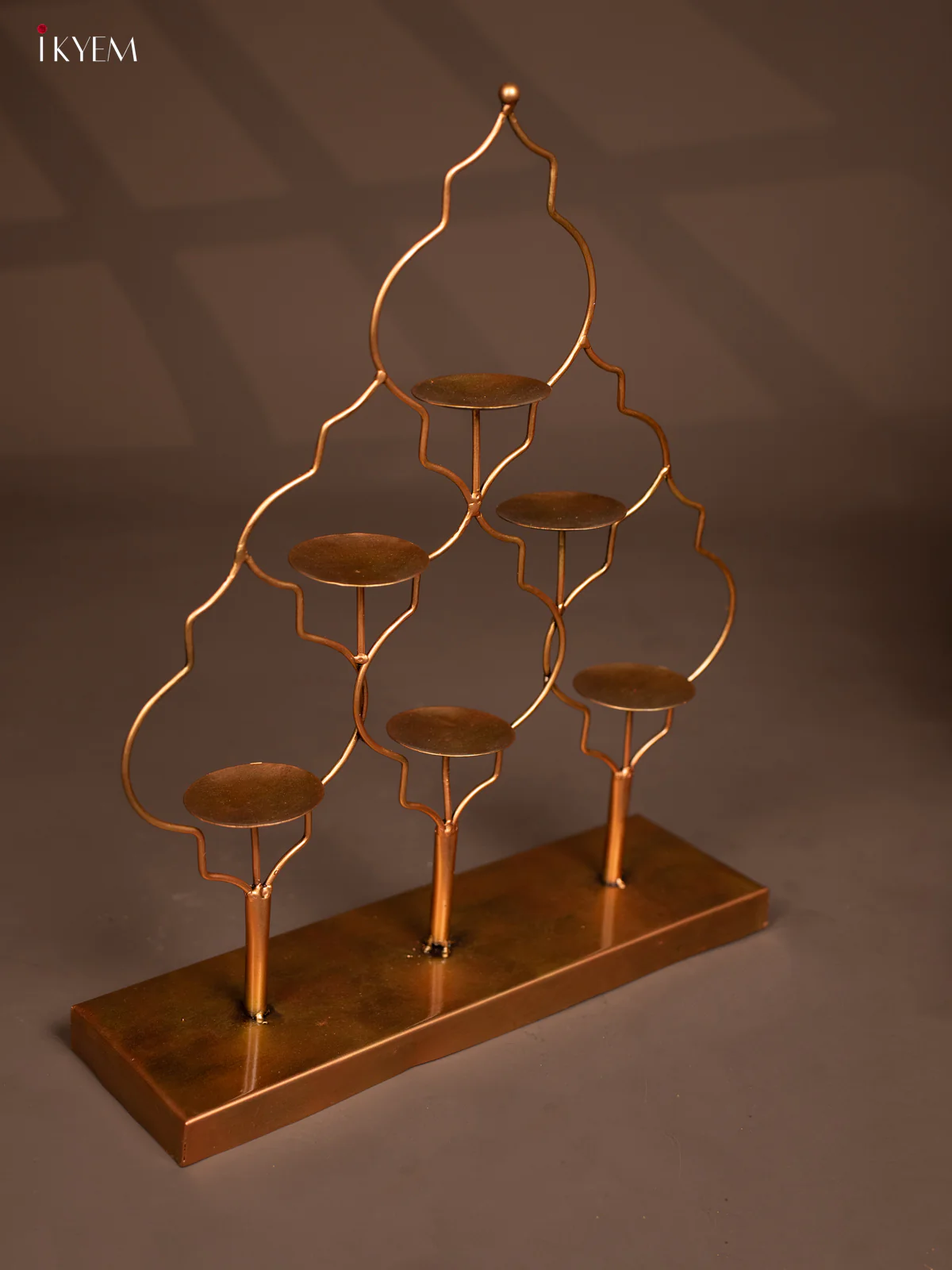 Metal Dasavatharam Stand - Golden - KF07147