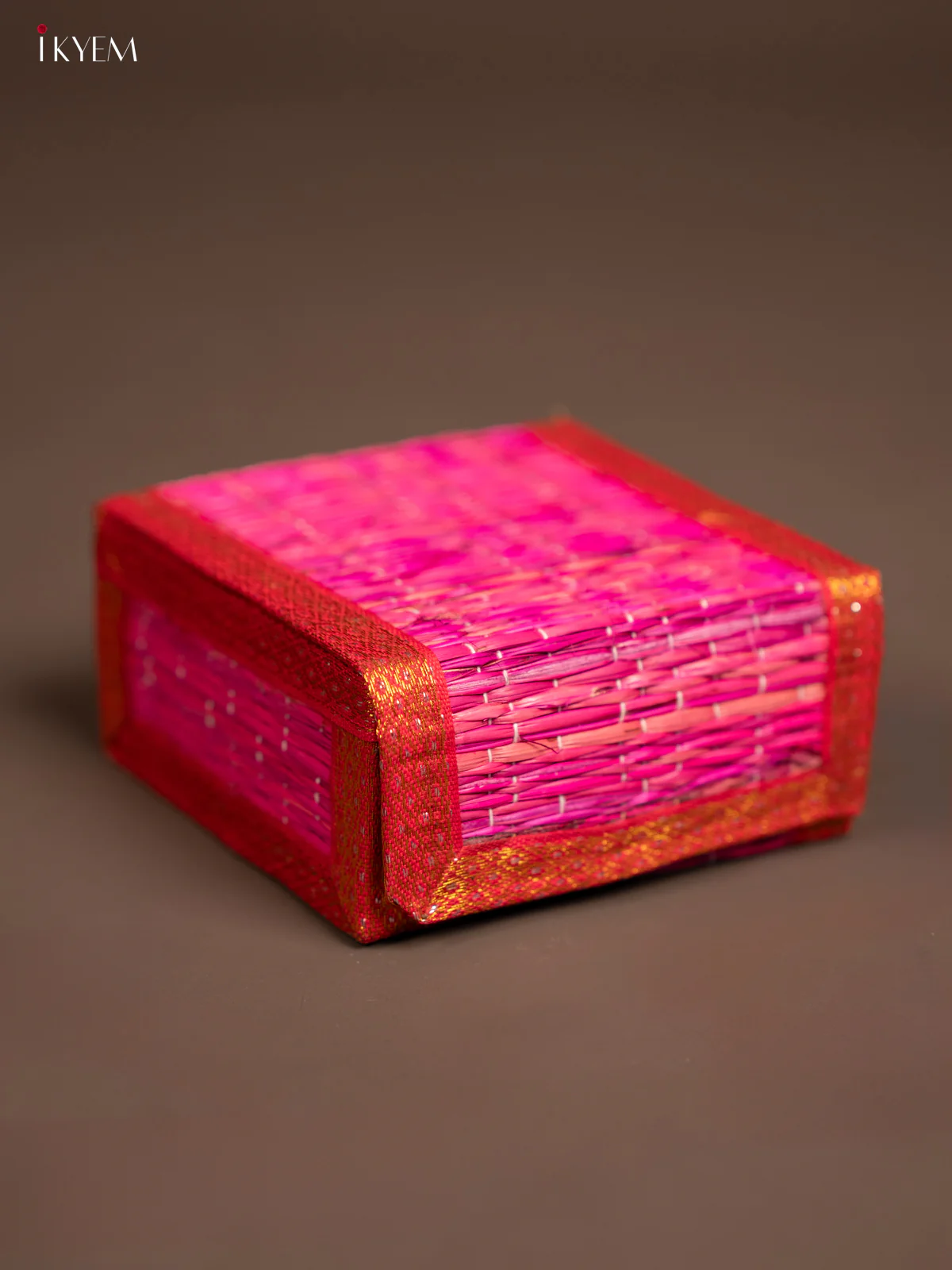 Decorative Foldable Korai Trinket Box (5×5) Inch - Pink - KF09114