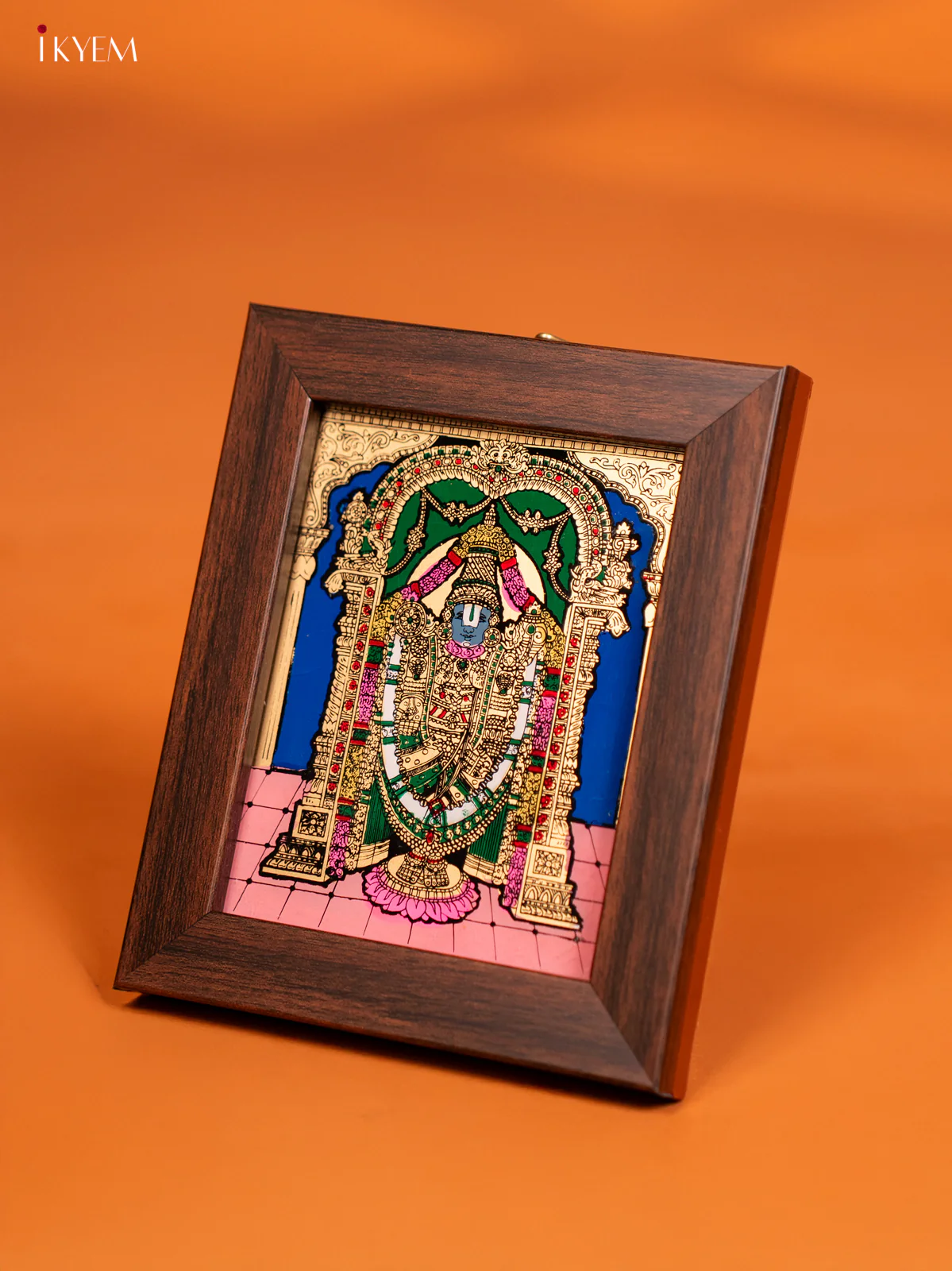 Reverse Glass Painted wall hanging Frame - Balaji - Blue - KF10115 - Image 2