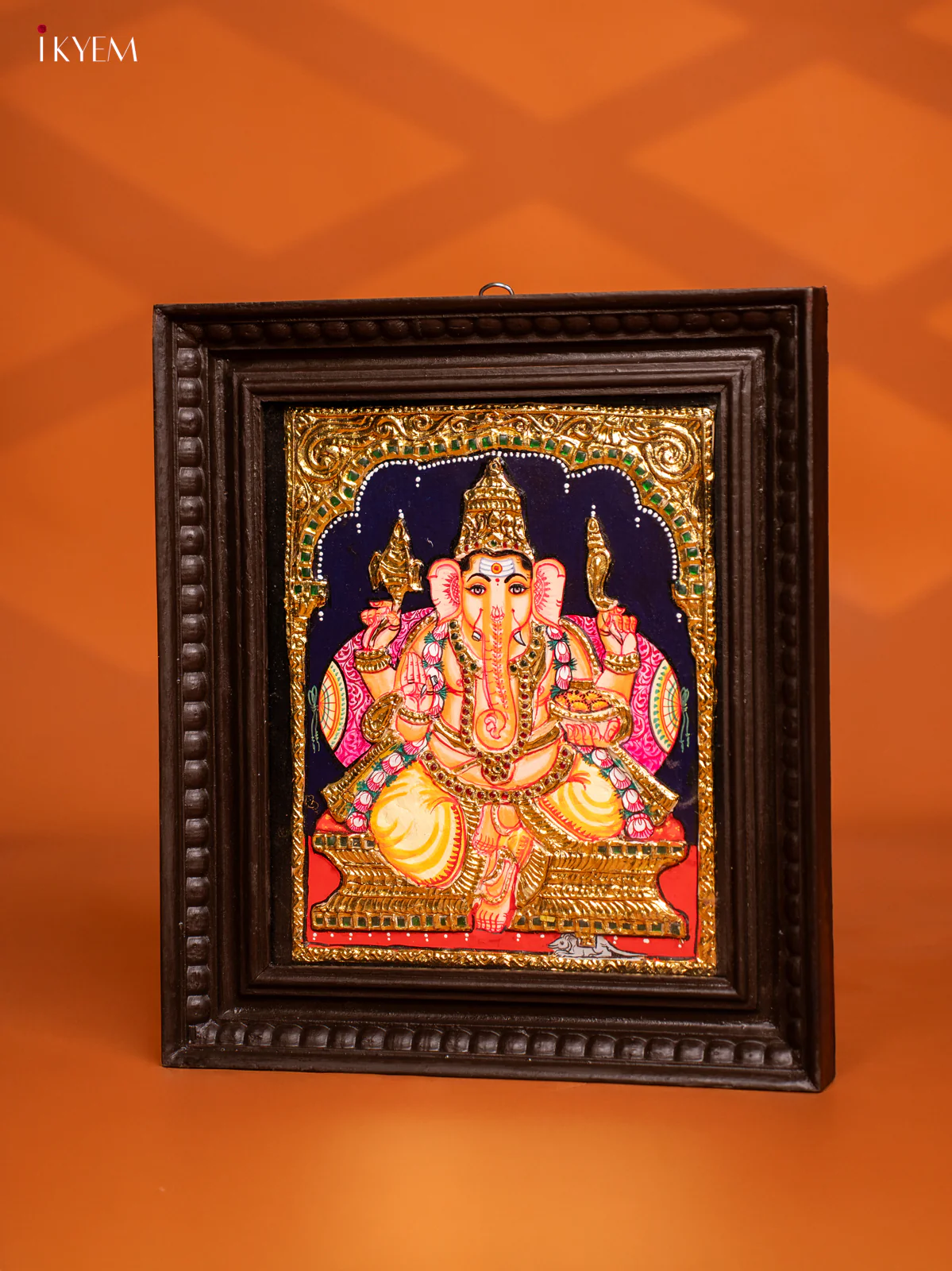 Ganesha Tanjore painting - (13 x 15) - KF10246 - Image 3
