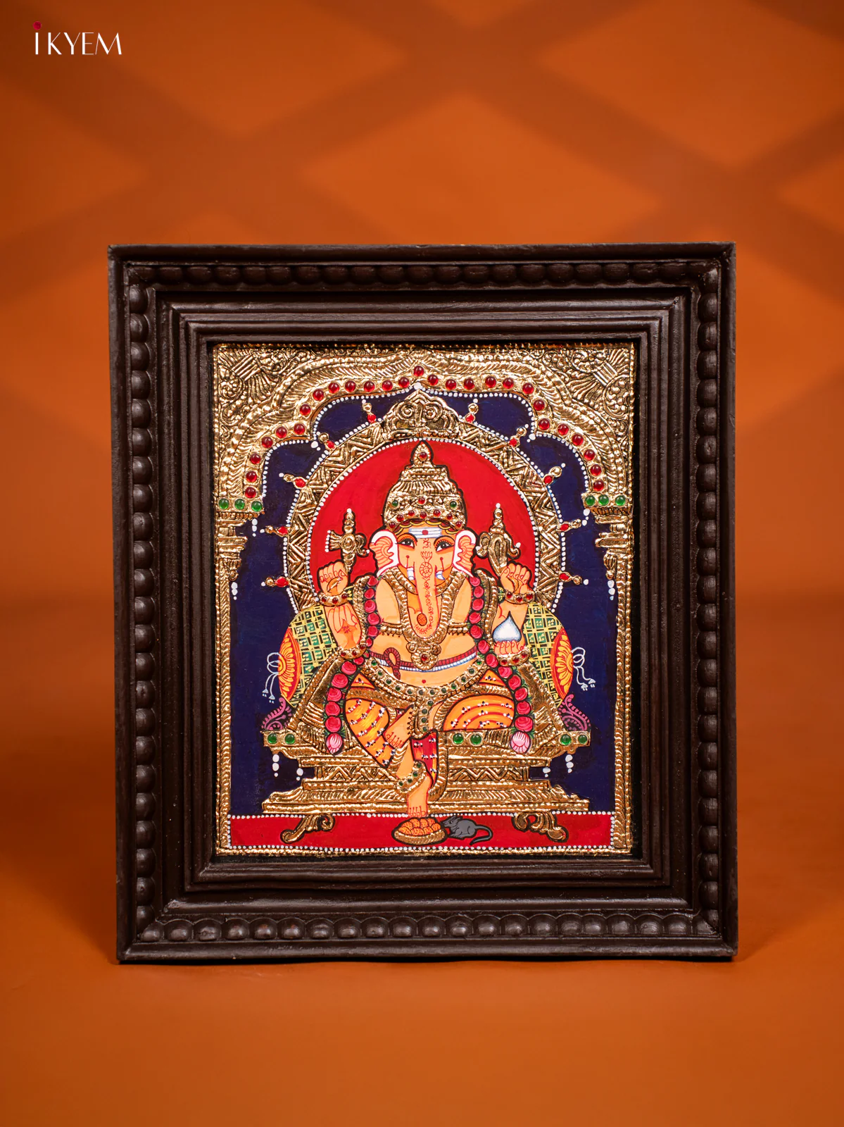 Ganesha Tanjore painting - (13 x 15) - KF10247