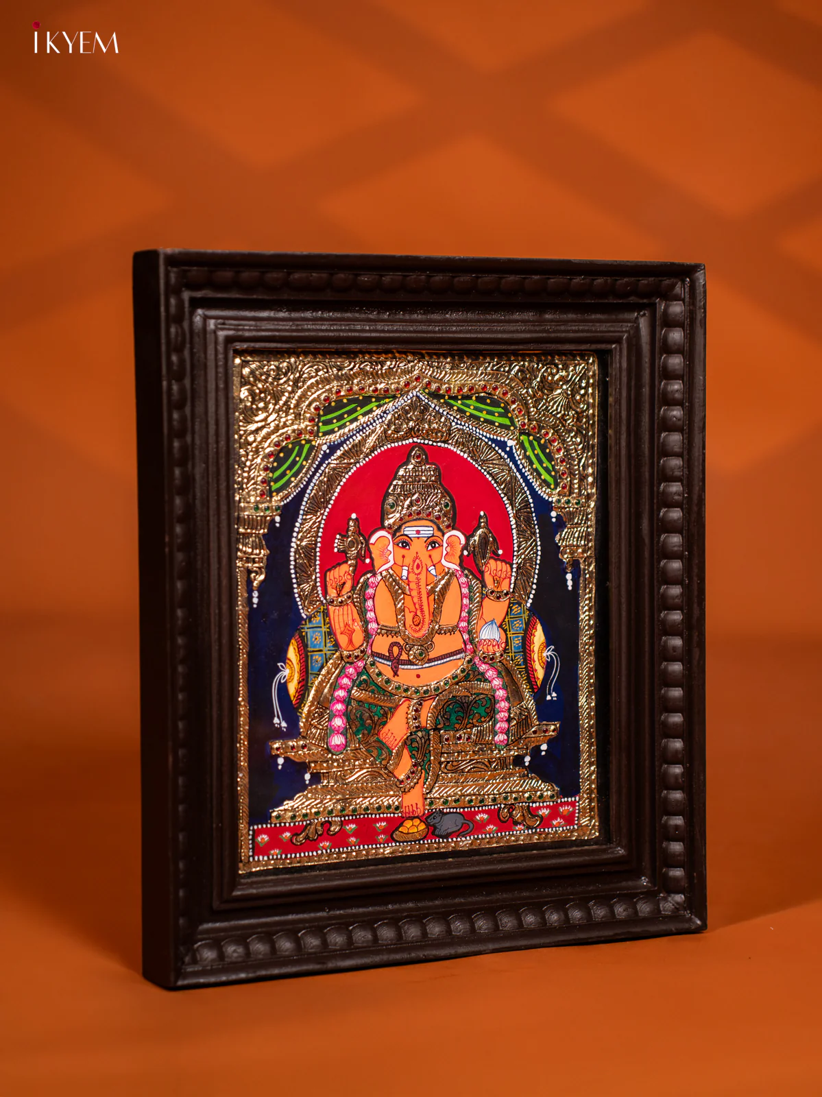 Ganesha Tanjore painting - (13 x 15) - KF10248 - Image 2
