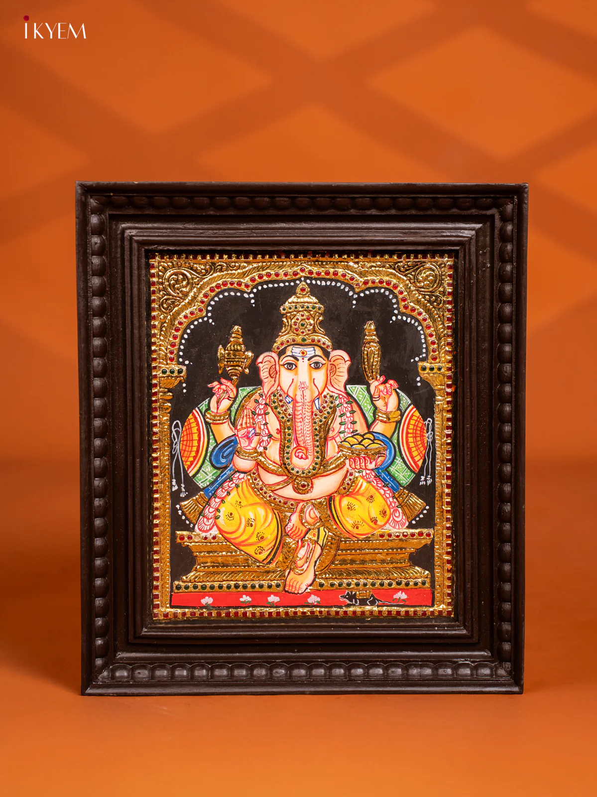 Ganesha Tanjore painting - (13 x 15) - KF10249