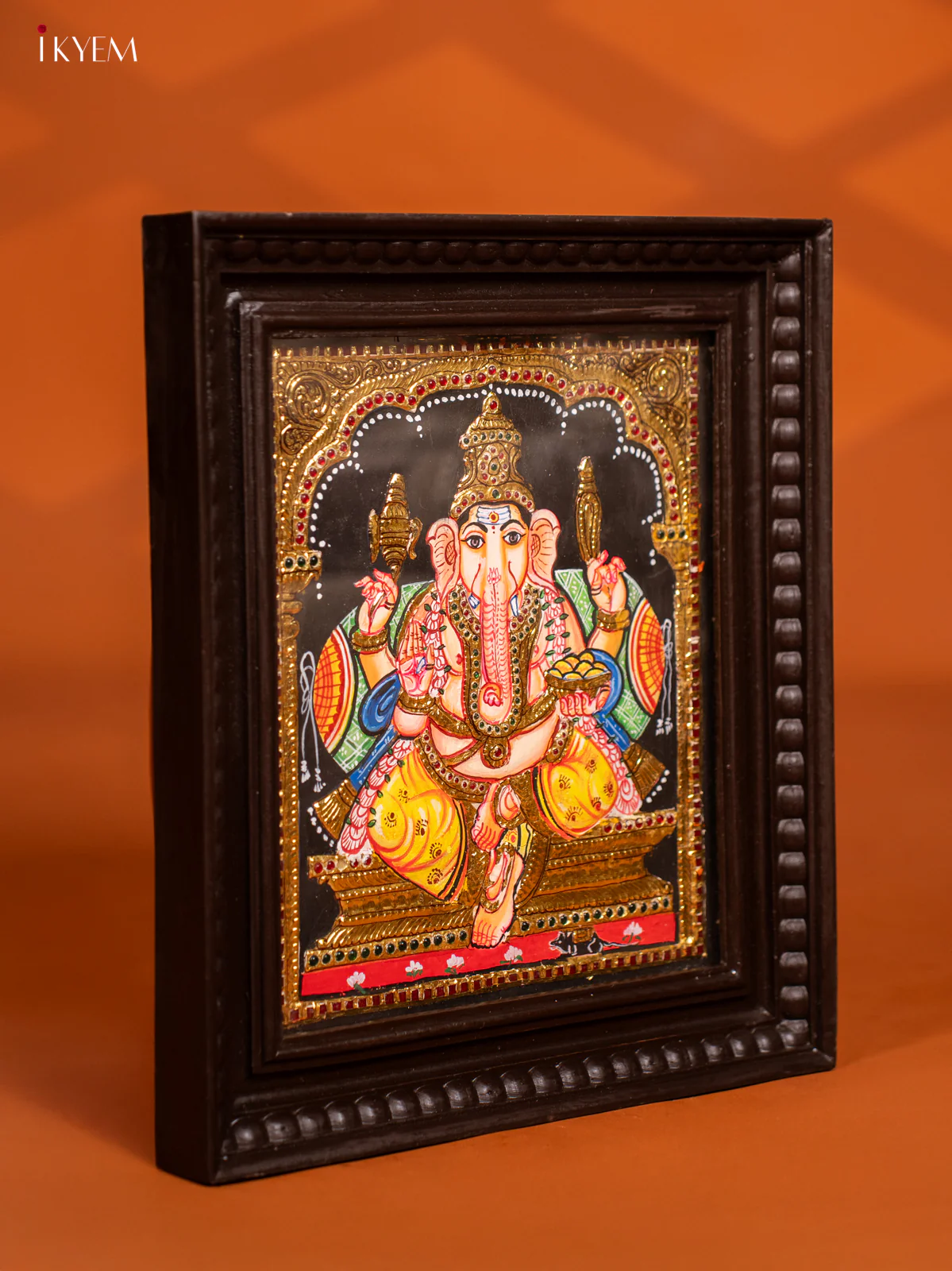 Ganesha Tanjore painting - (13 x 15) - KF10249 - Image 2