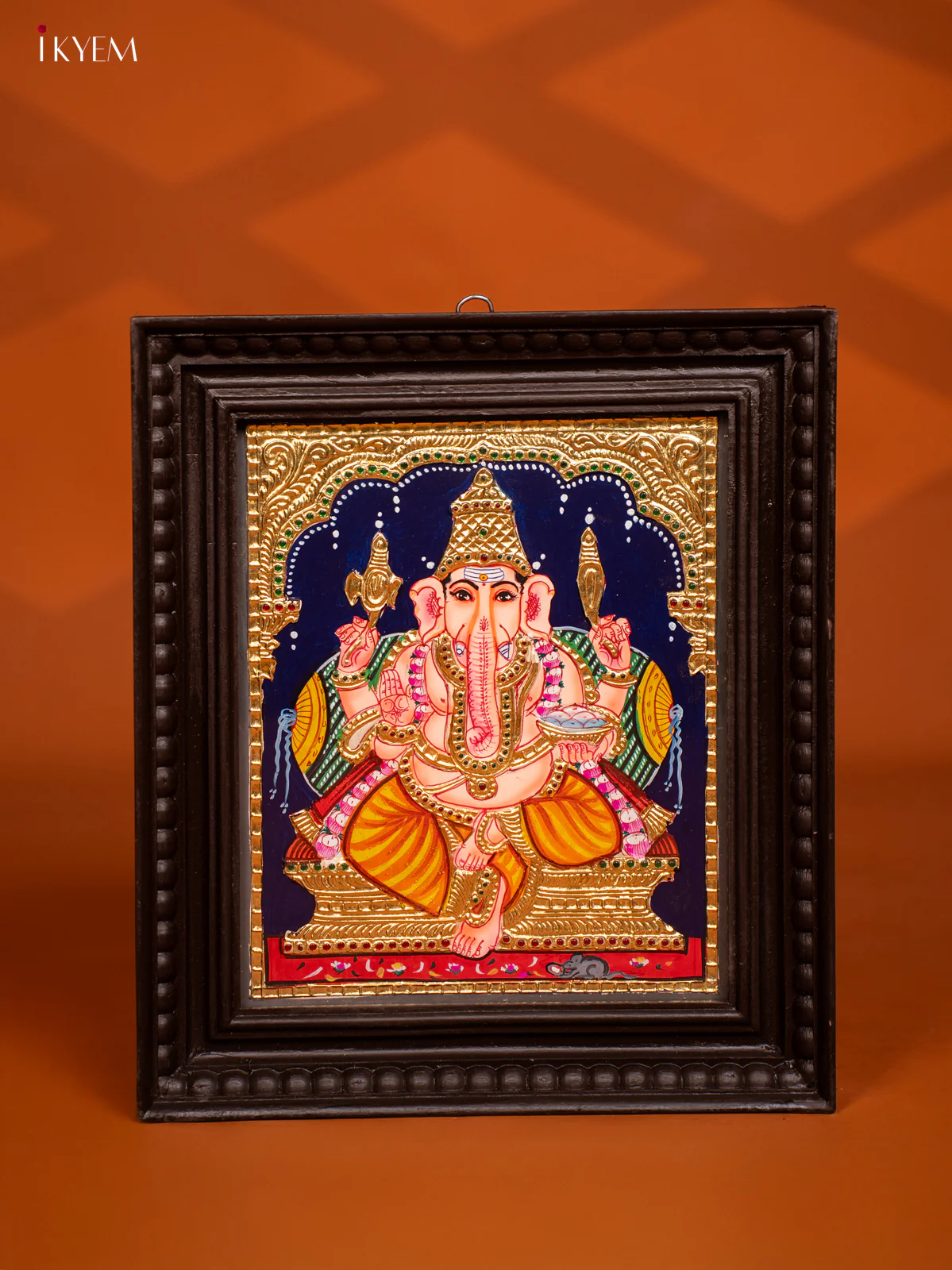 Ganesha Tanjore painting - (13 x 15) - KF10252
