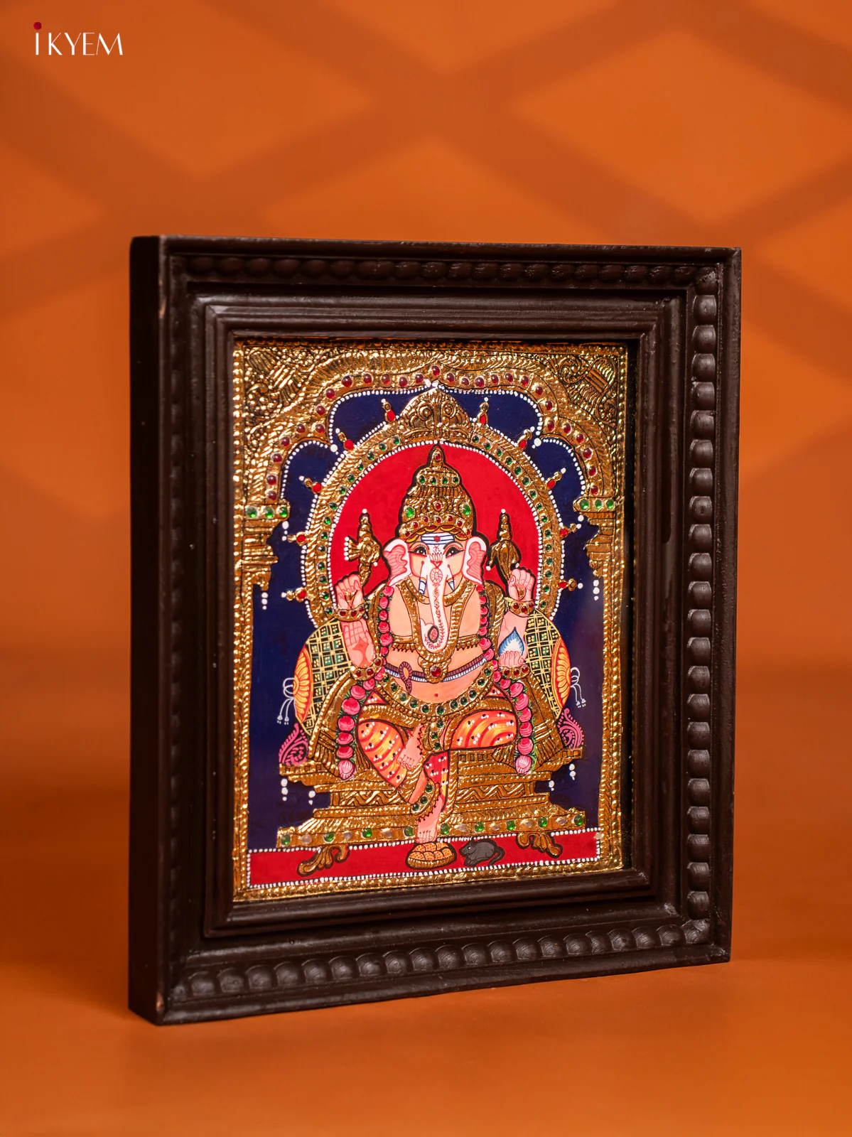 Ganesha Tanjore painting - (13 x 15) - KF10253 - Image 2