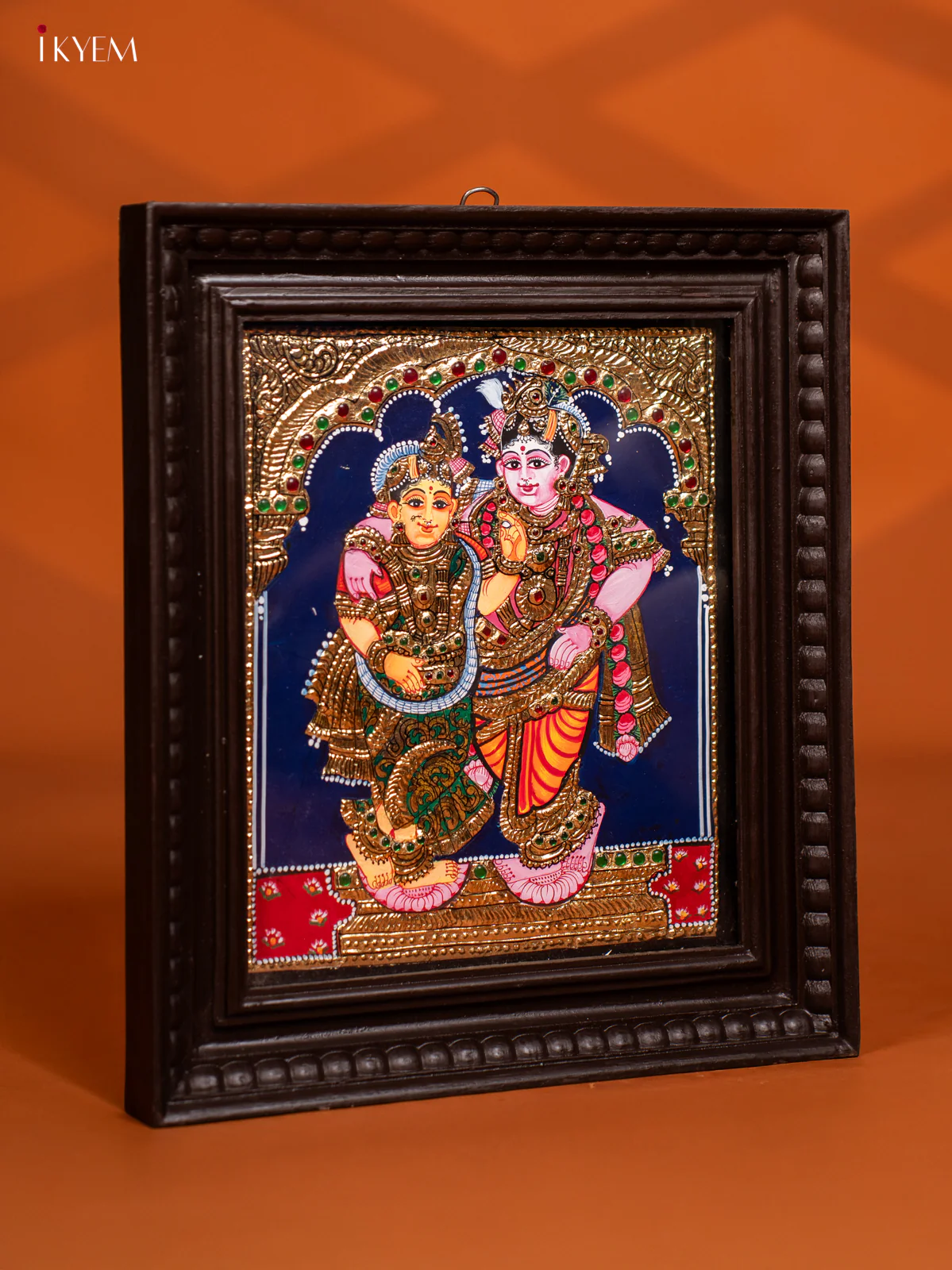 Radha Krishna Tanjore painting - (13 x 15) - KF10259 - Image 2