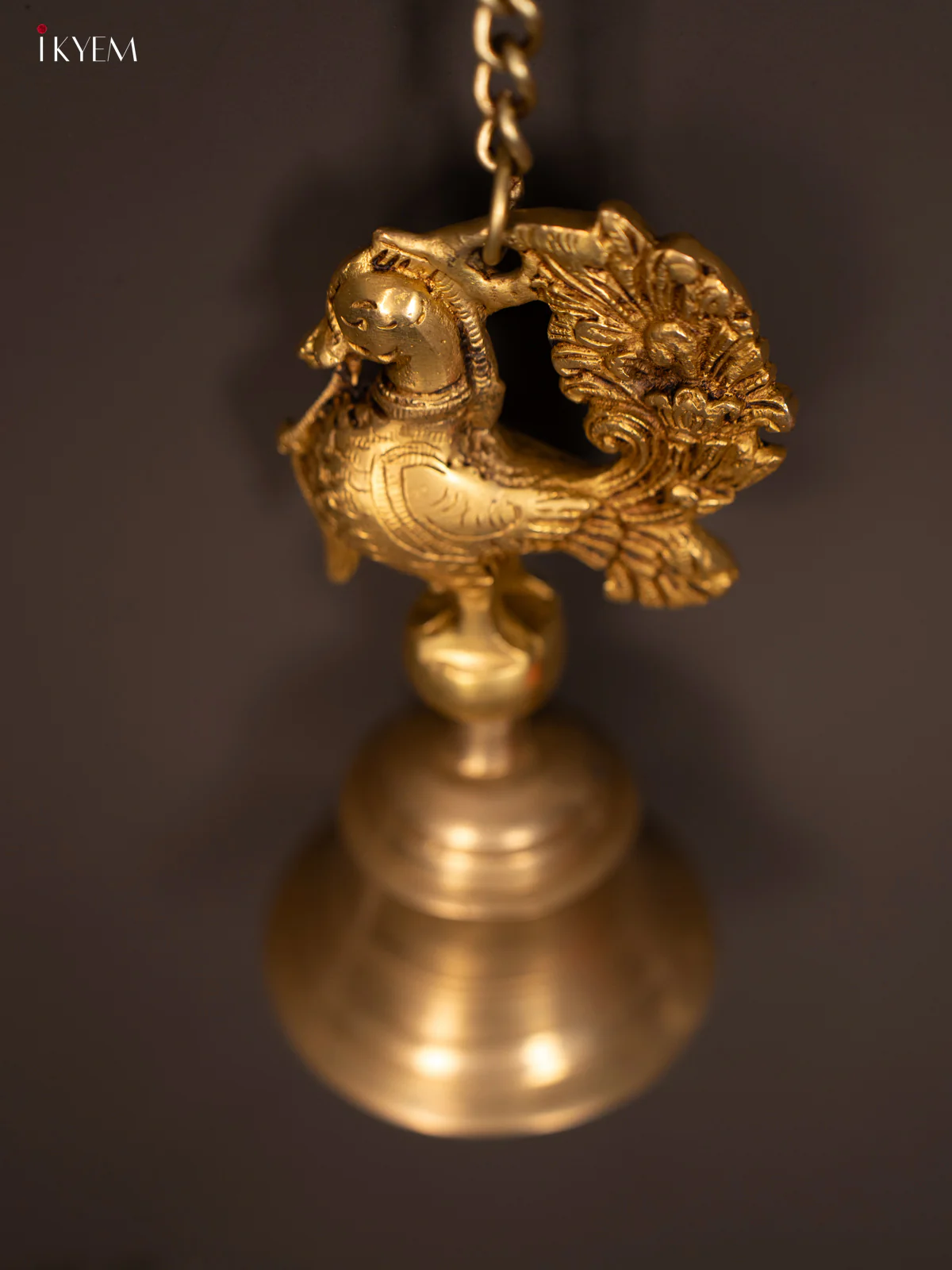 Brass Hanging Peacock Bell - KF11004 - Image 4