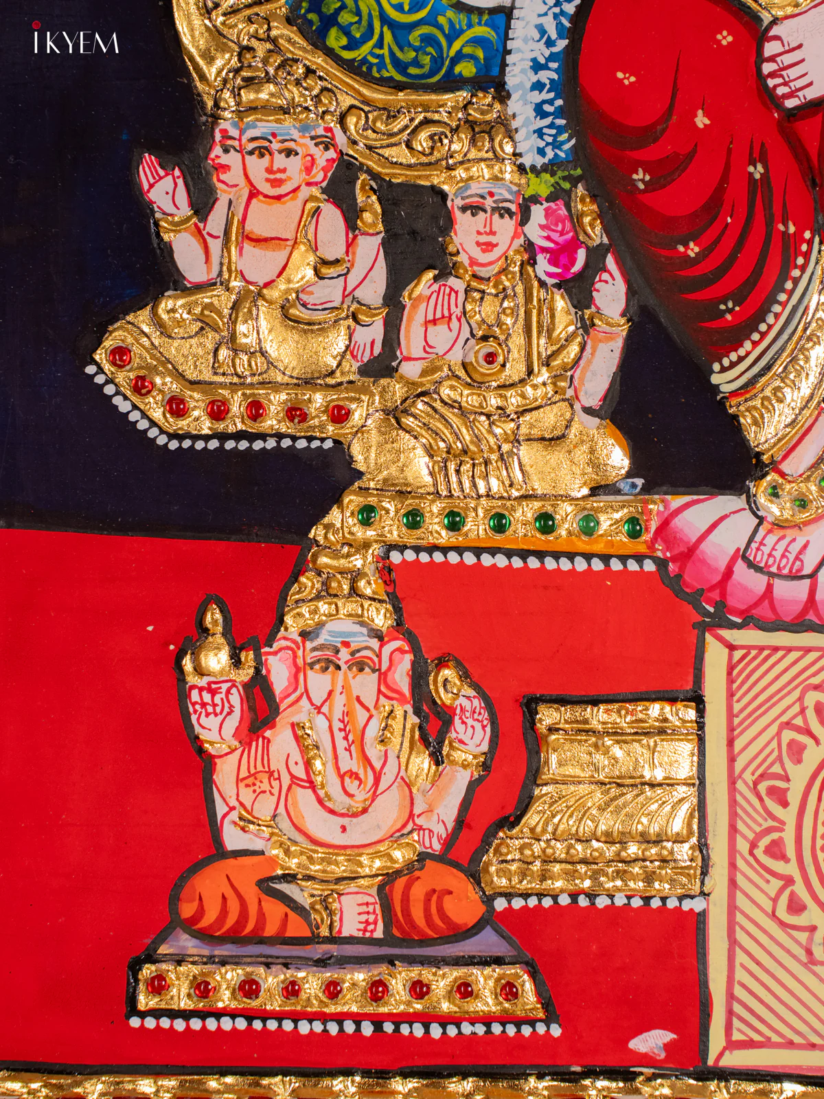 Kamakshi Tanjore Painting - (24×20) Inch - KF11112 - Image 4