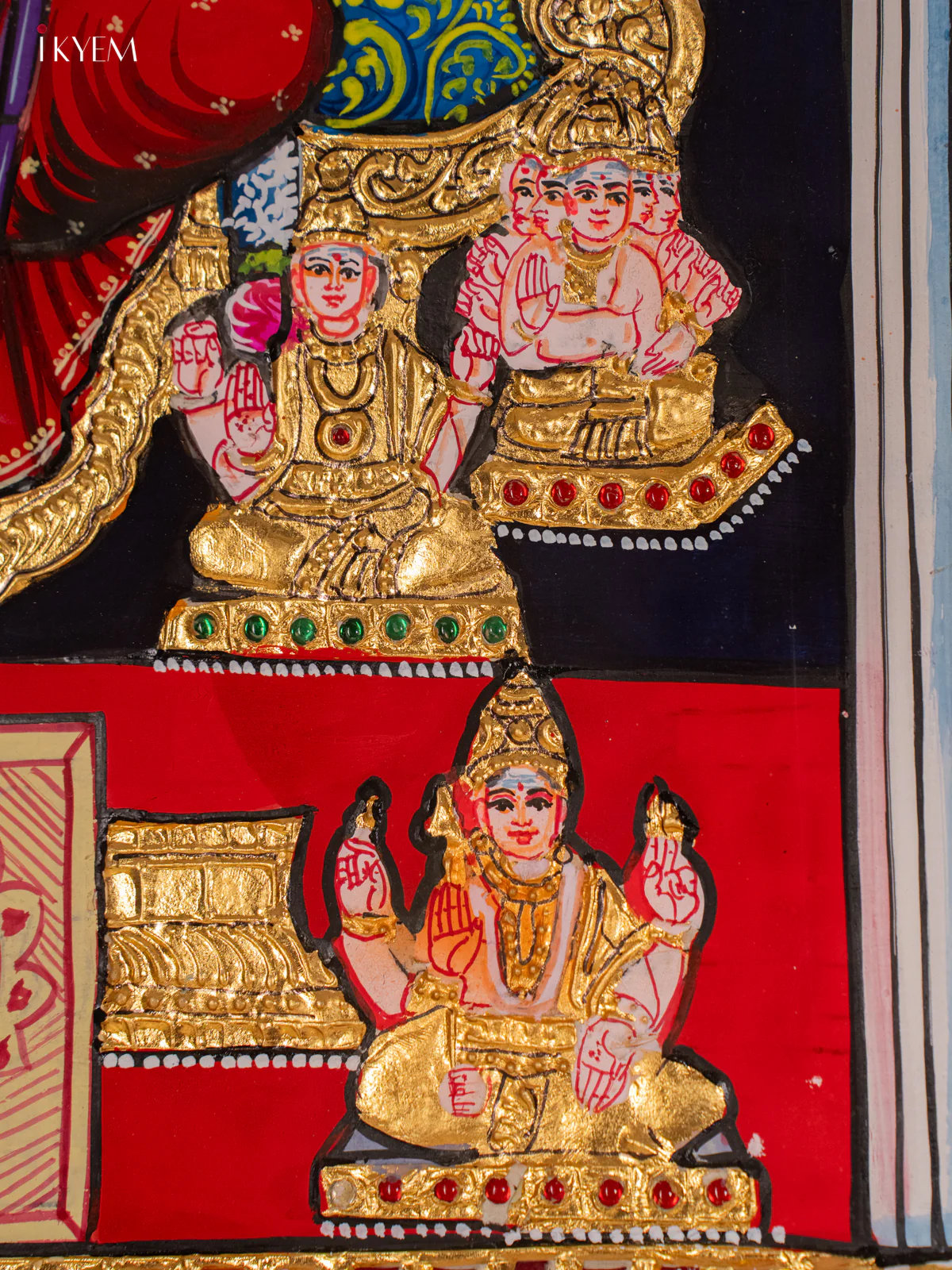 Kamakshi Tanjore Painting - (24×20) Inch - KF11112 - Image 5