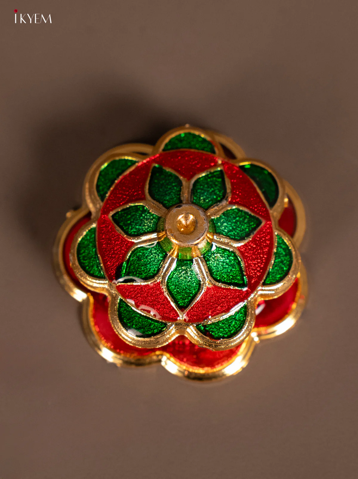 Haldi & kum kum holder - Red & Green - KF11204 - Image 2