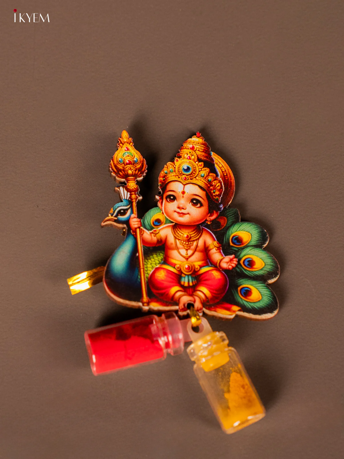 Haldi Kumkum bottle set - Murugar - KF11205