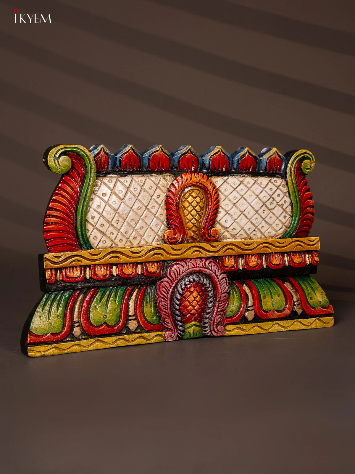 Hand-Painted Wooden Gopuram Panel - (10x17.5) Inch - KF19114 - Image 3