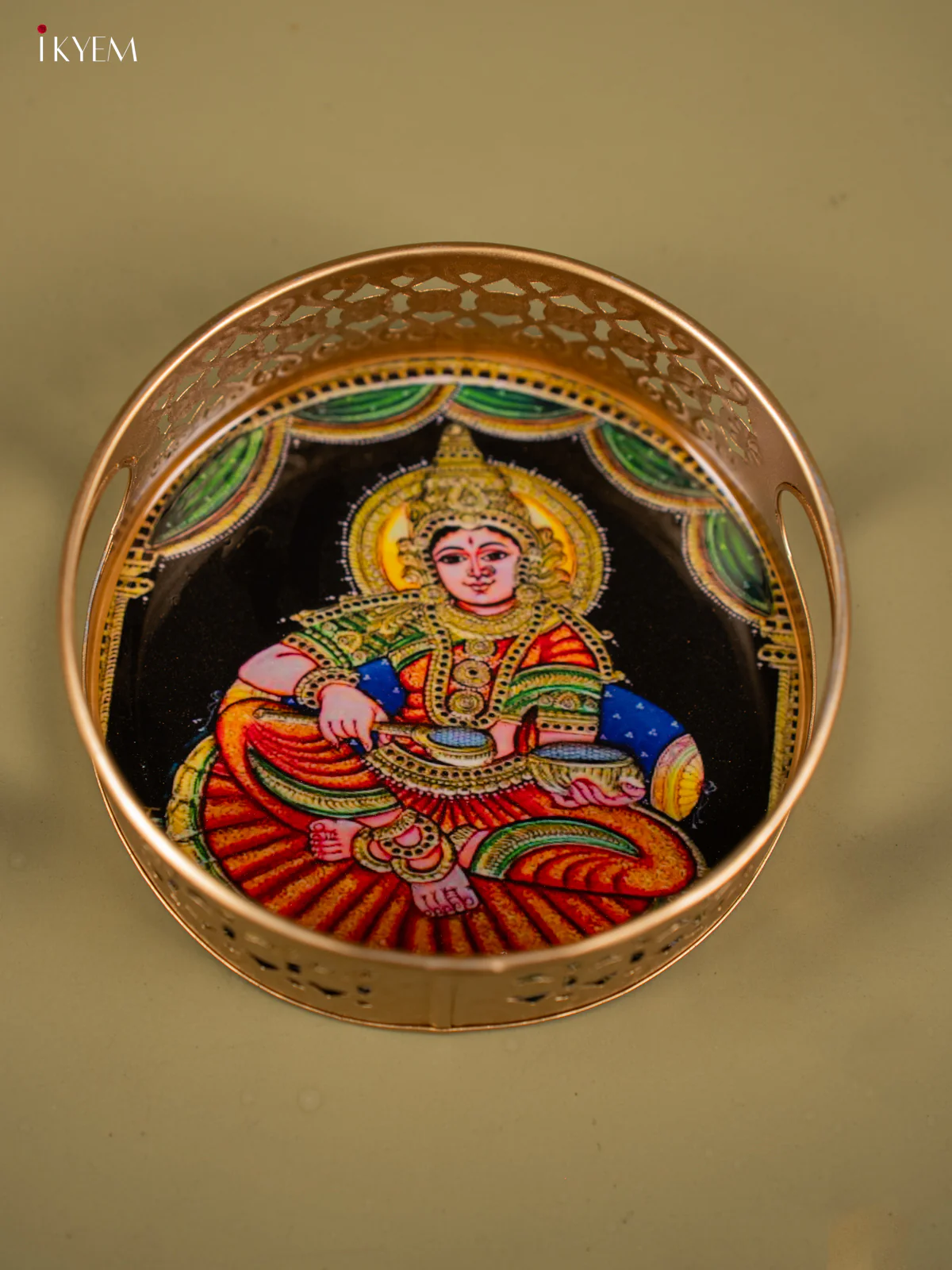 Goddess Annapoorni Printed Metal tray - KF24156 - Image 4