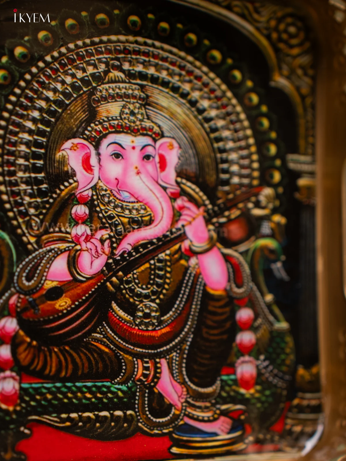 Metal Digital tray Square -Ganesha - 8 Inch - KF24176 - Image 3