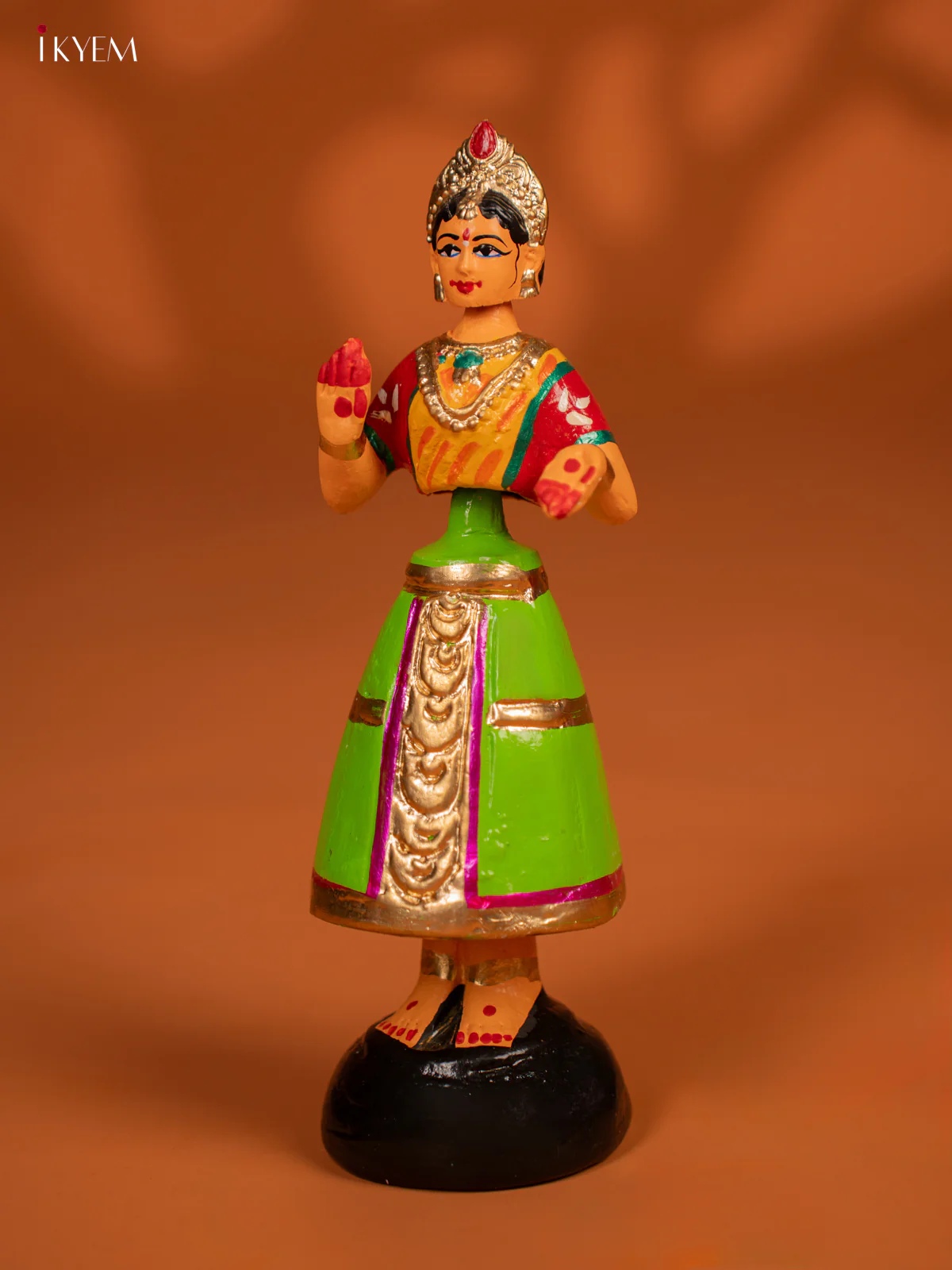Thanjavur Dancing Doll - Couples - 9.5 Inch - Red & White - KF26111 - Image 4