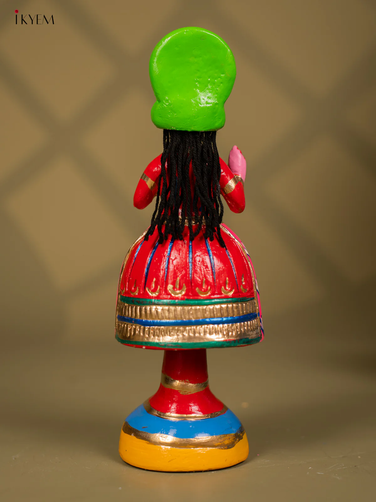 Thanjavur Dancing Doll - Kathakali - 12 Inch - Blue & Red - KF26118 - Image 5