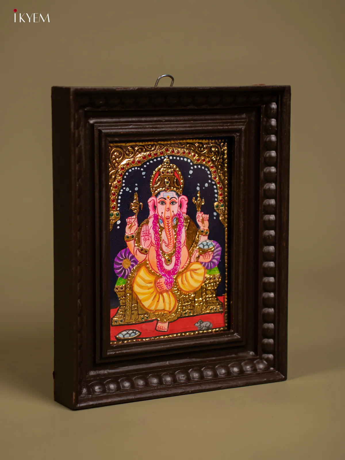 Ganesha Tanjore painting - Tanjore Painting (11x9) Inch - KF26144 - Image 2