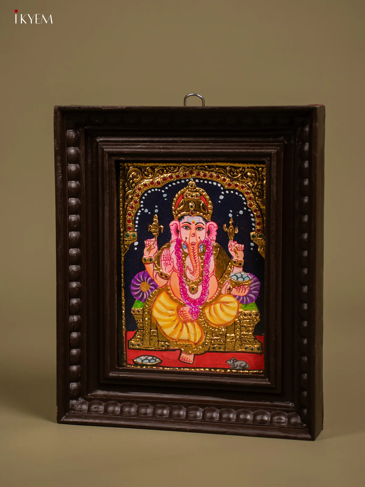 Ganesha Tanjore painting - Tanjore Painting (11x9) Inch - KF26144 - Image 3