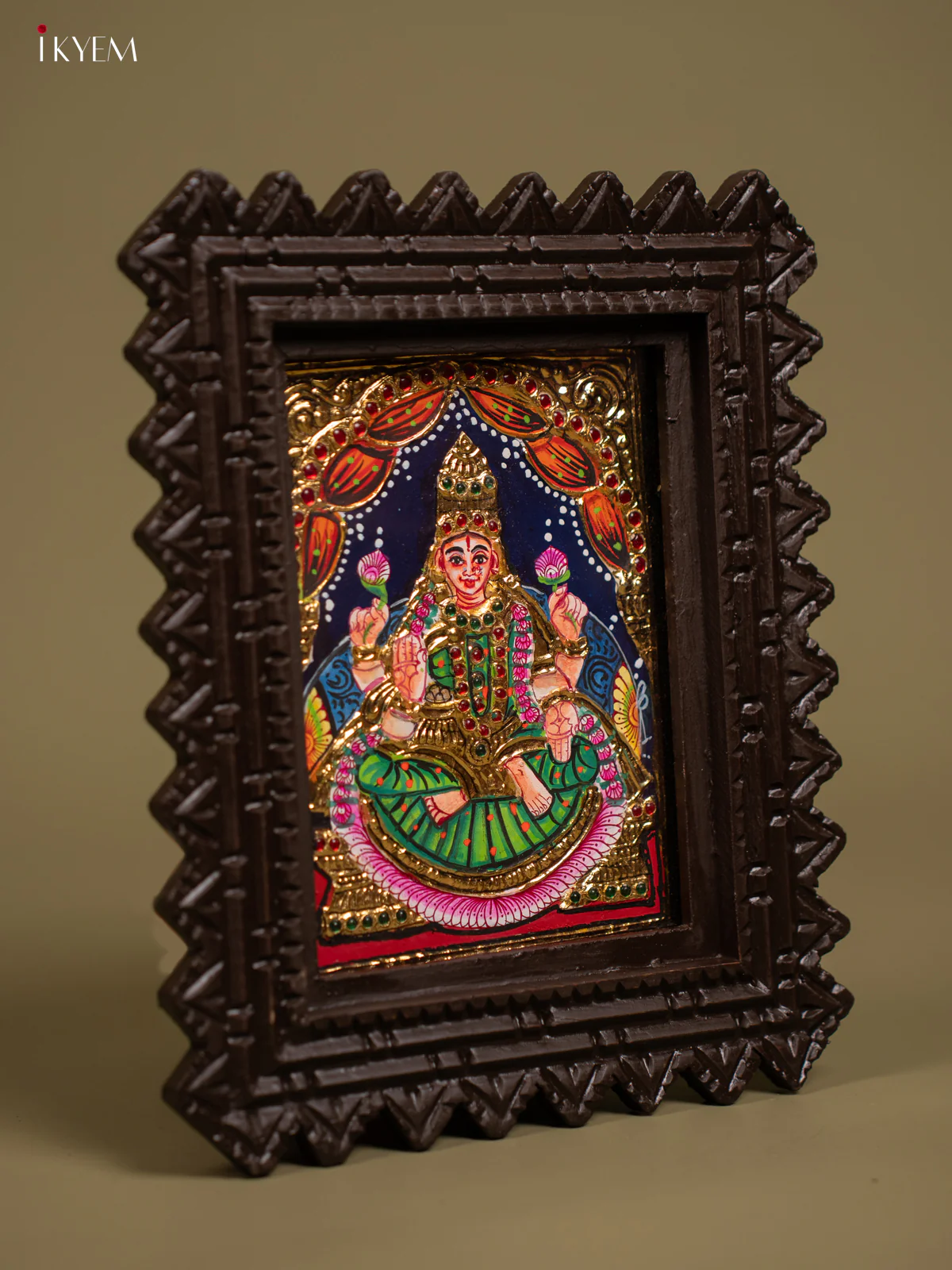 Ashatalakshmi Tanjore painting - Tanjore Painting - (11x9) - Inch - KF26153 - Image 2