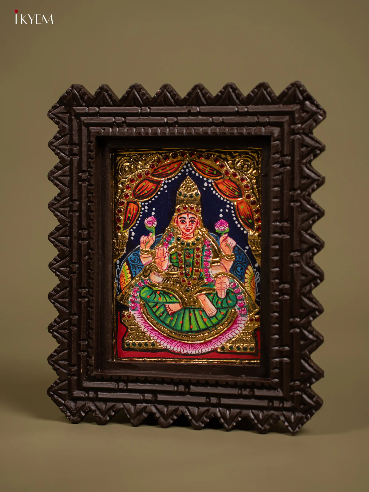 Ashatalakshmi Tanjore painting - Tanjore Painting - (11x9) - Inch - KF26153 - Image 3
