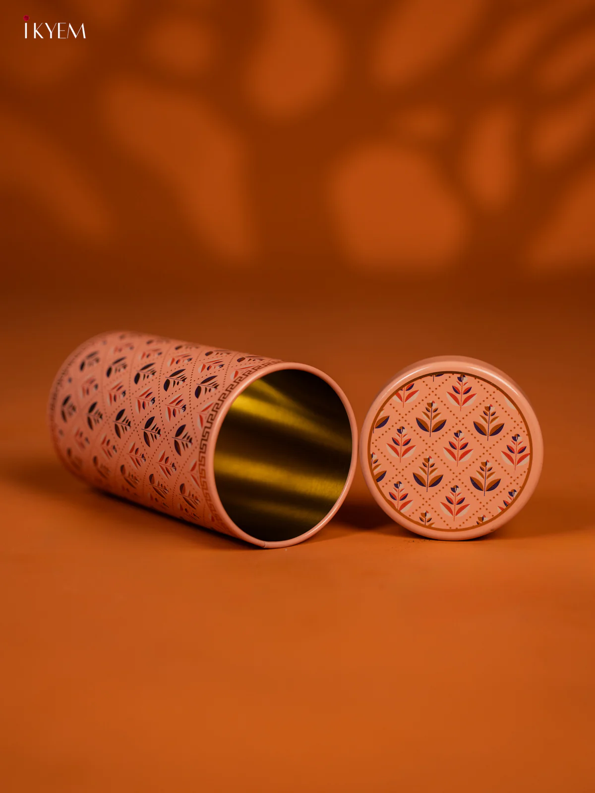 Digital Printed Dry Fruit & Snacks Tin Jar Cylinder - 6 inch - Light Pink - KF28113 - Image 3