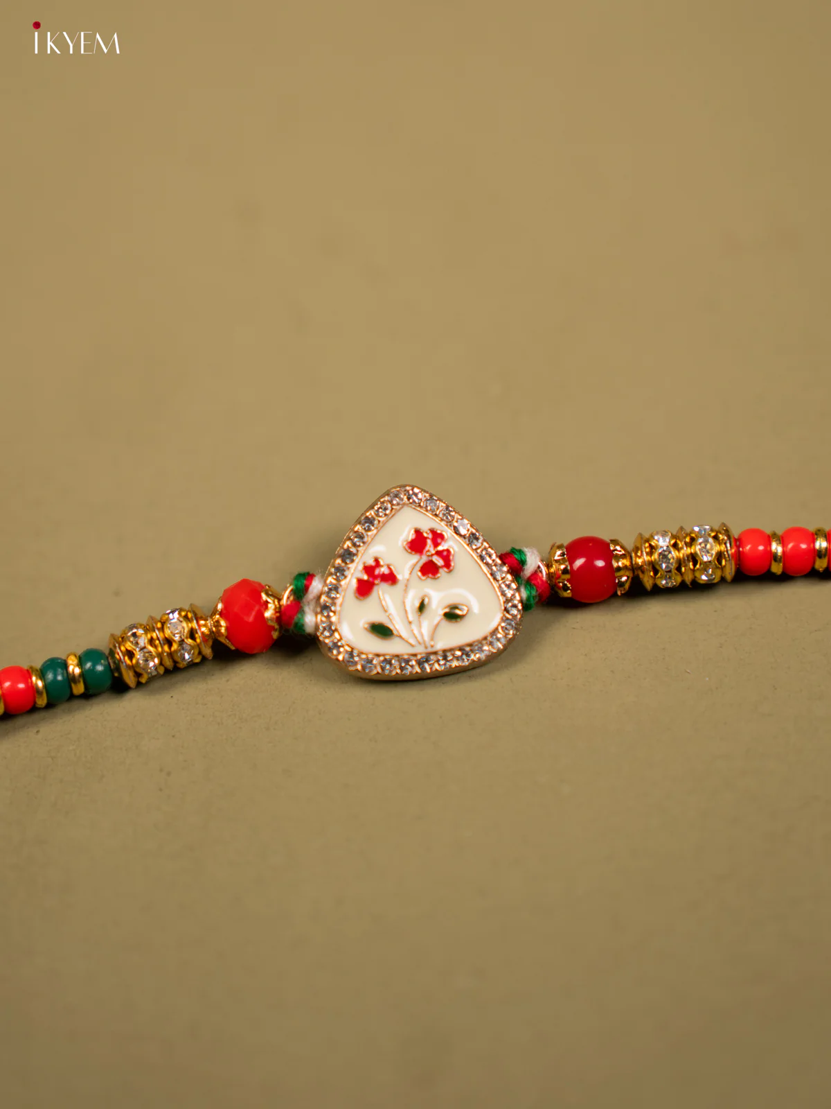Rakhi - Floral Design - Red - KF30137 - Image 2