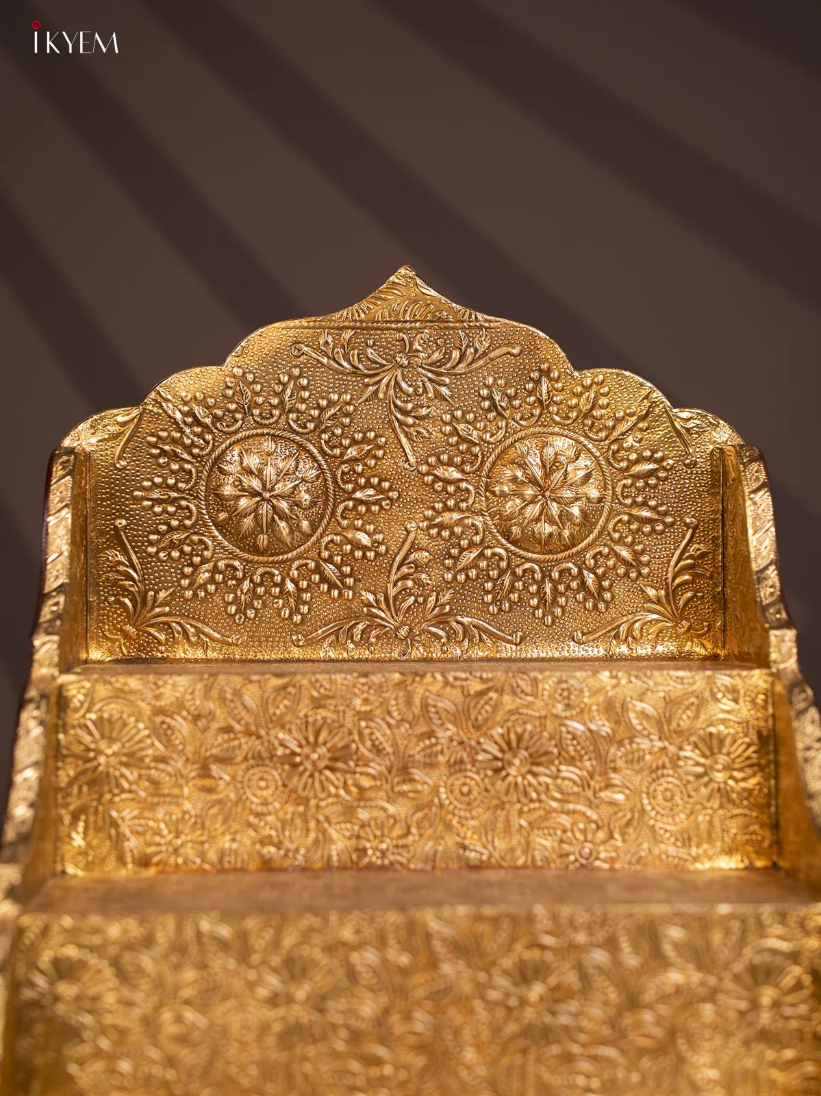 Brass Fitting Wooden 3-Step Golu Padi - 14 Inches - KG01125 - Image 2