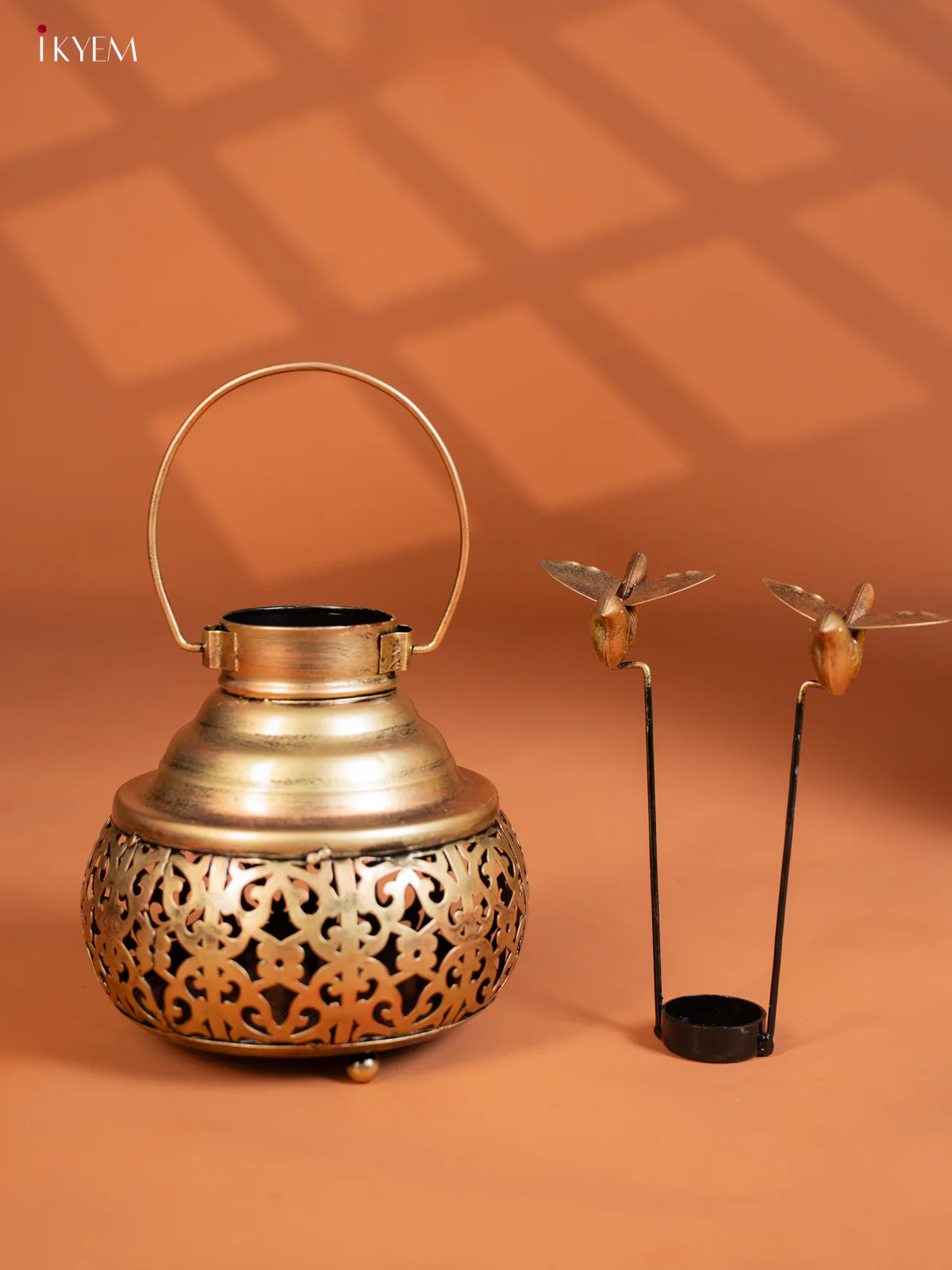 Metal Spin Lota Bird T-Light - 9 Inches - KG01142 - Image 3
