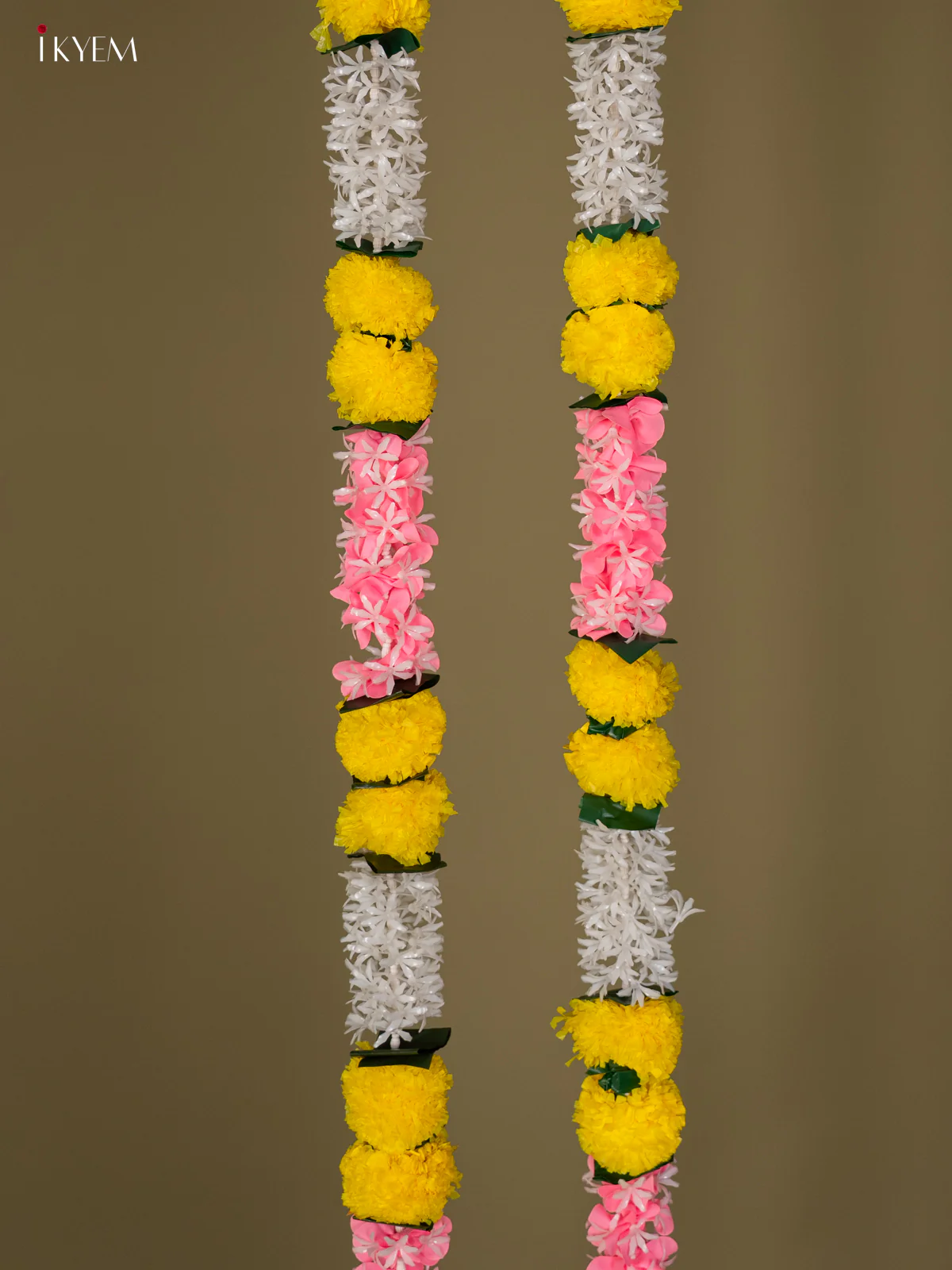 Artificial flowers Toran - light pink with yellow - 60 Inch - KG04111 - Image 2