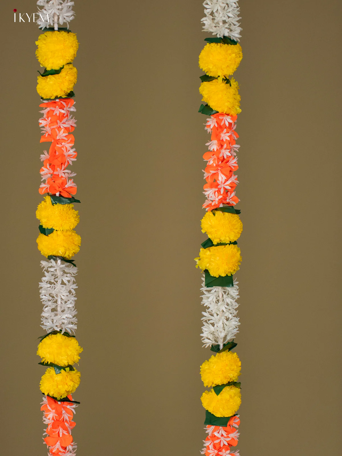 Artificial flowers Toran - orange with yellow - 60 Inch - KG04114 - Image 2