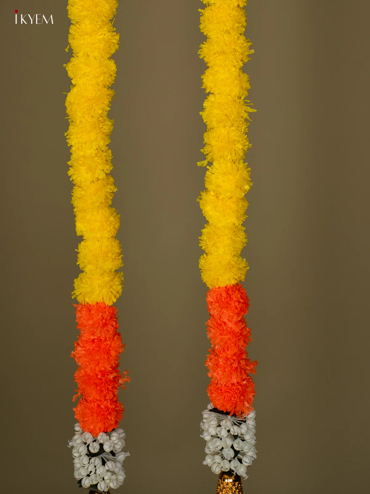 Artificial flowers Toran - orange with yellow - 60 Inch - KG04130 - Image 2