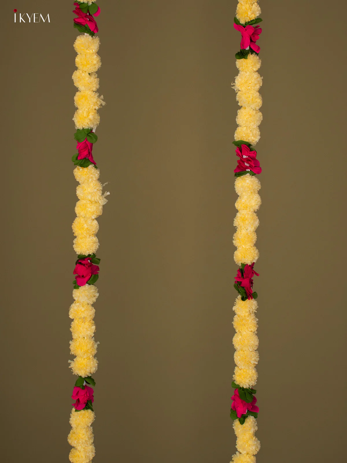 Artificial flowers Toran - dark pink with off-white - 58 Inch - KG04133 - Image 2