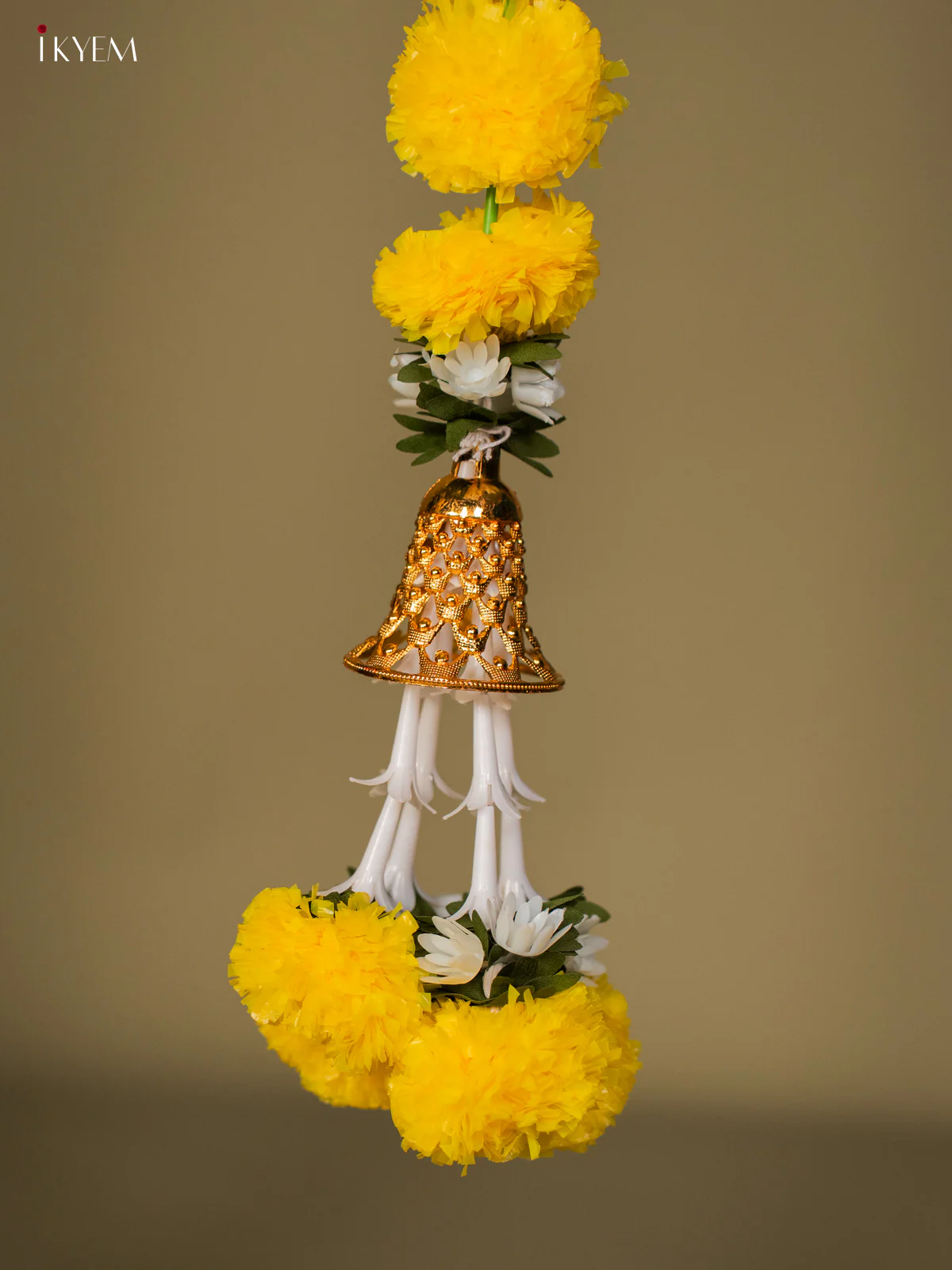Artificial flowers Toran - yellow with dark pink - 66 Inch - KG04137 - Image 4