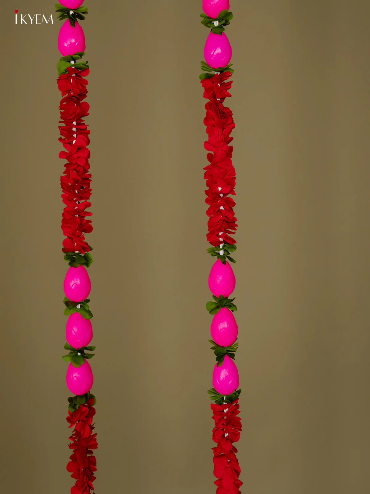 Artificial flowers Toran - Red with dark pink - 58 Inch - KG04159 - Image 2