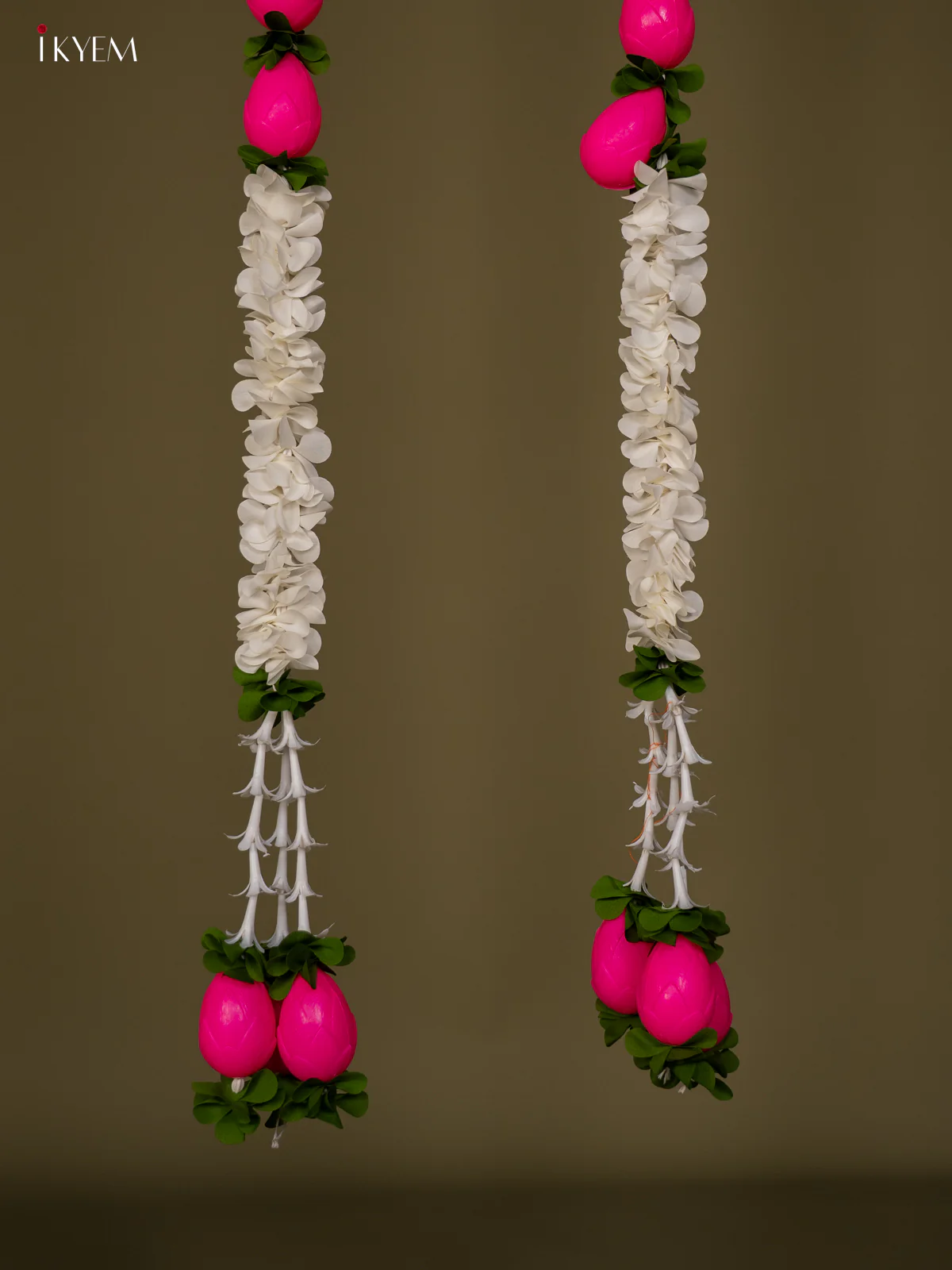 Artificial flowers Toran - white with pink - 58 Inch - KG04160 - Image 2