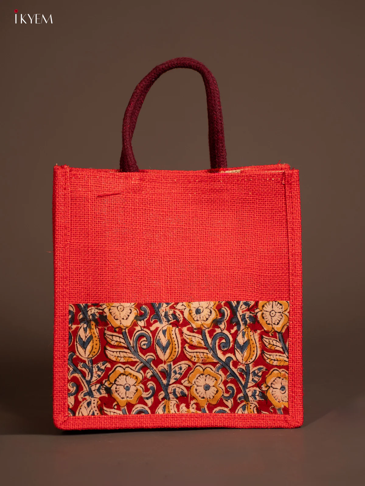 Jute Kalamkari Bag - Red
