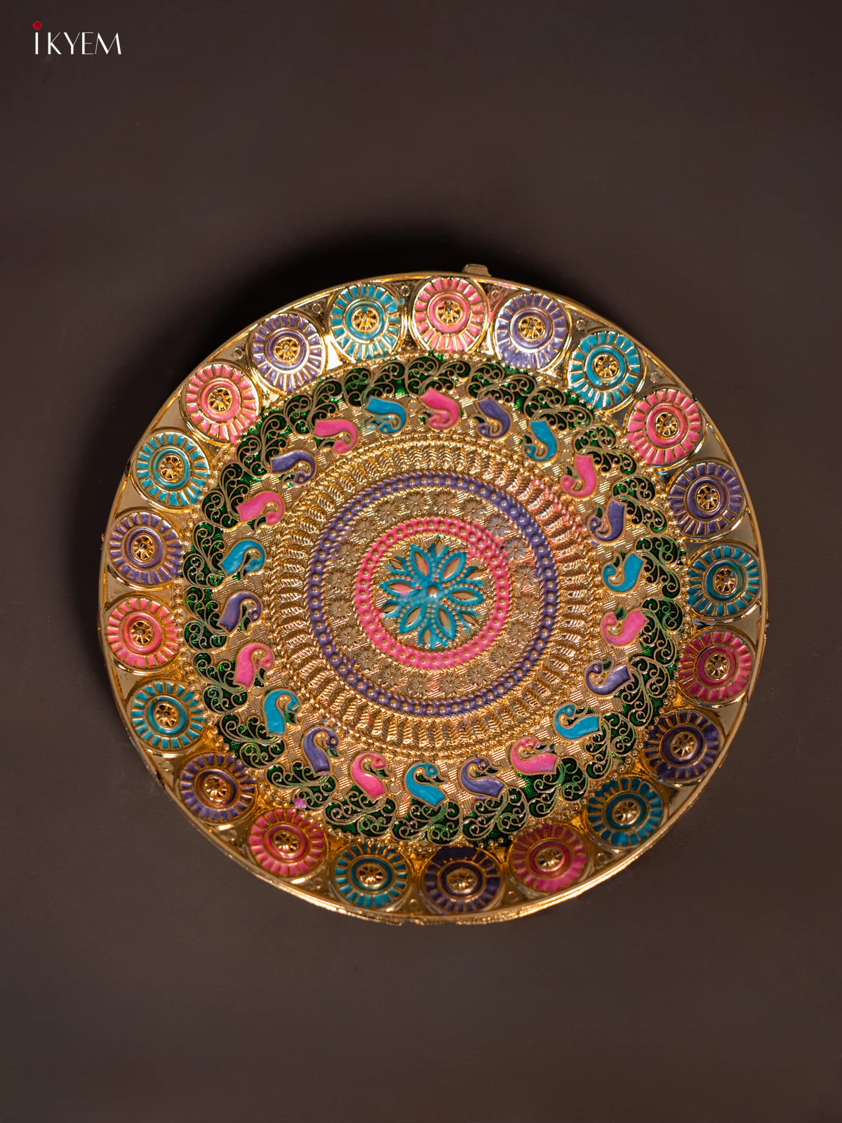 Plastic Meenakari Plate - KG15120 - Image 3