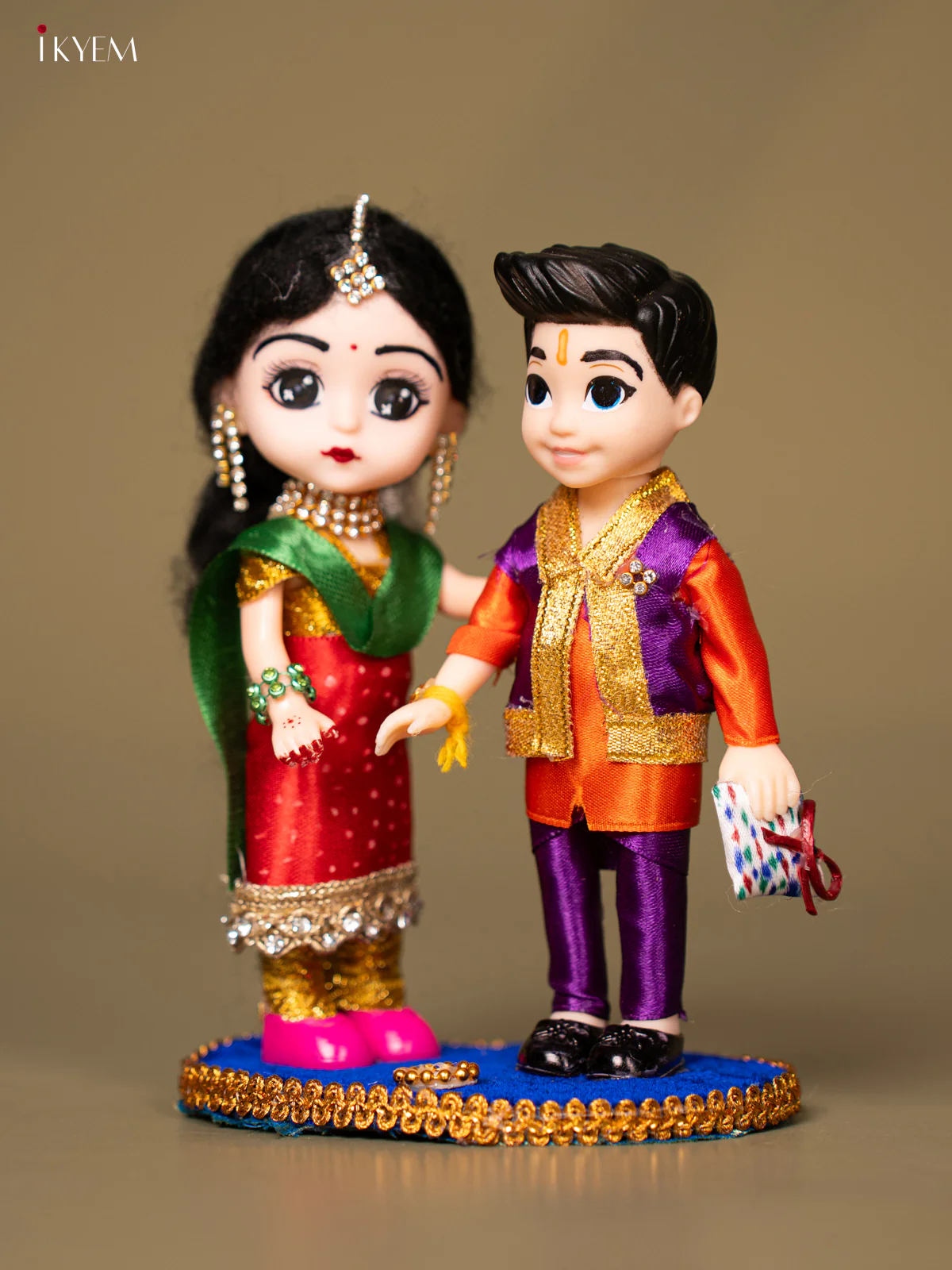 Raksha Bandhan Brother & Sister - red with purple - KG18115 - Image 2