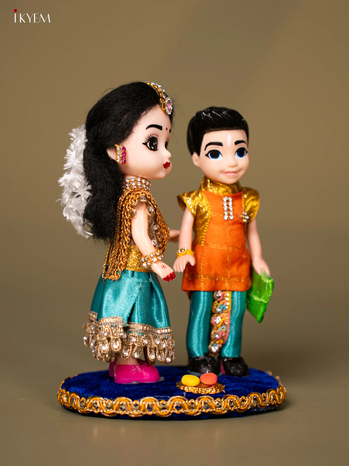 Raksha Bandhan Brother & Sister - Sky blue with orange - KG18116 - Image 3