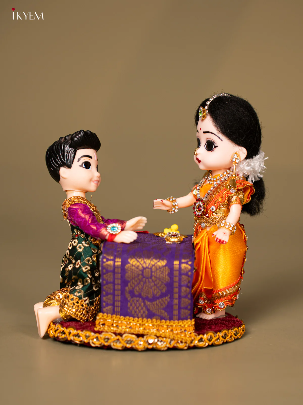 Raksha Bandhan Brother & Sister -Dark Green with Yellow - KG18125