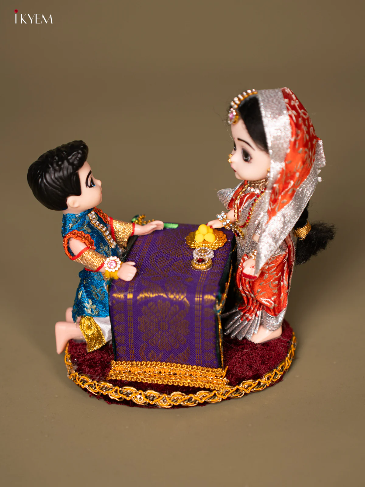 Raksha Bandhan Brother & Sister - Blue with Orange - KG18128 - Image 2