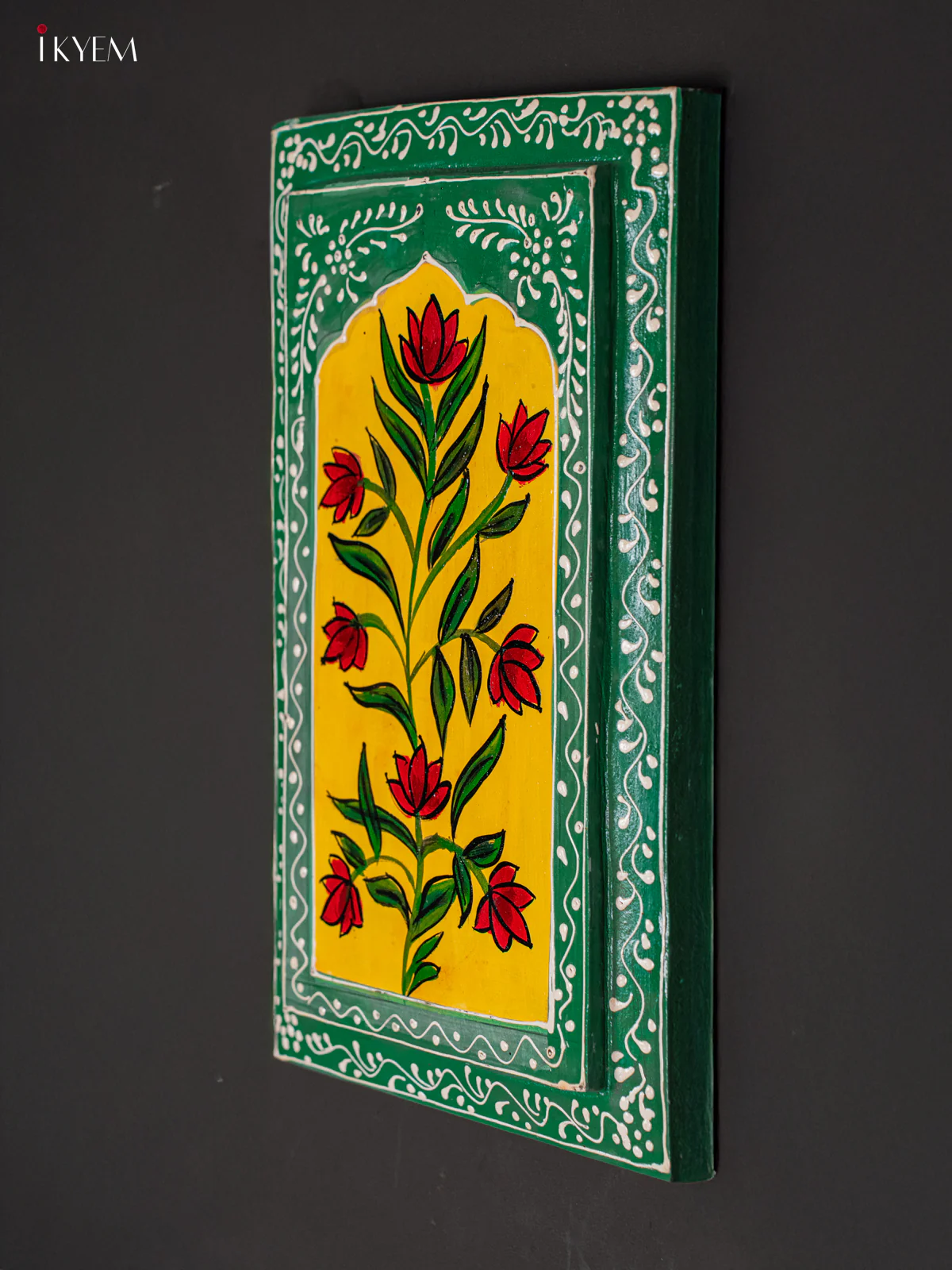 Wooden Rectangle Wall Hanging - Pastel Green - Image 2