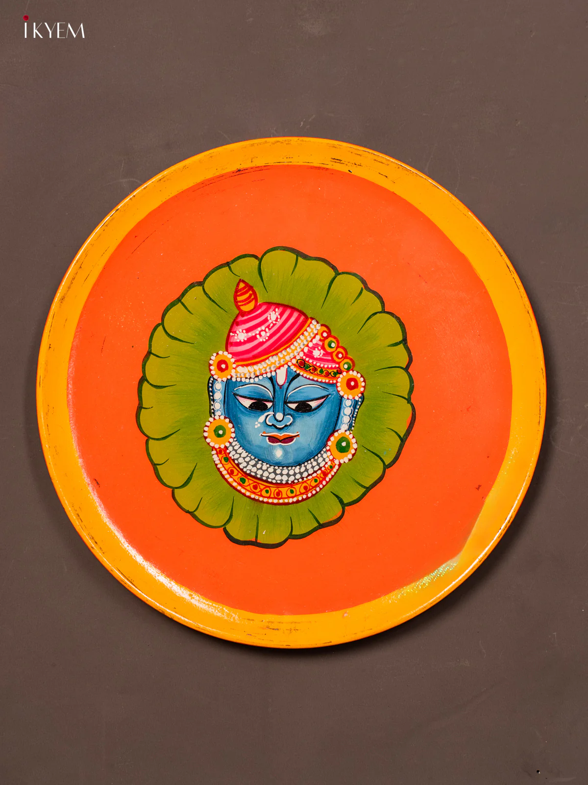 Wooden Handpainted Srinath wall plate
