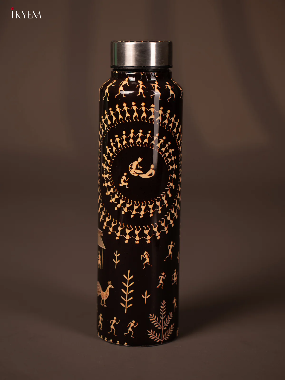 Digital Printed Stainless Steel Water Bottle - Warli design - KG23117