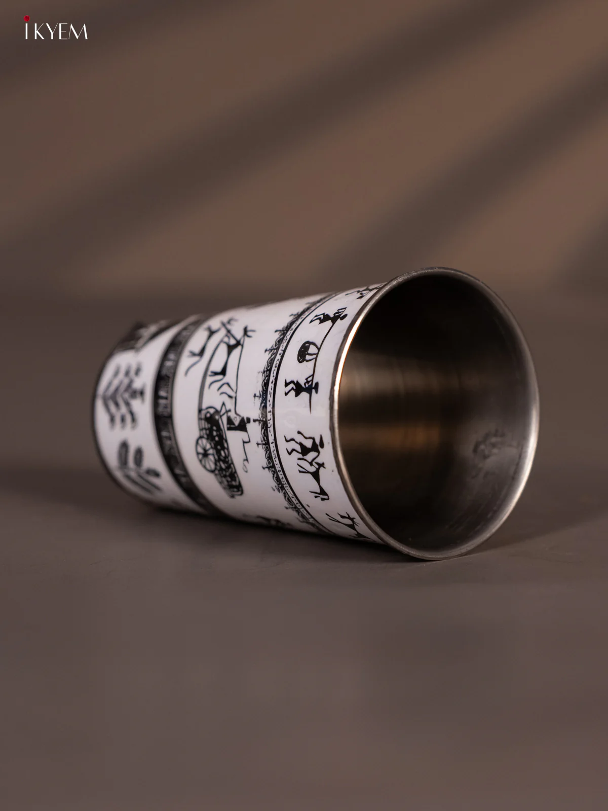 Digital Printed Tumbler - white with black - Image 3
