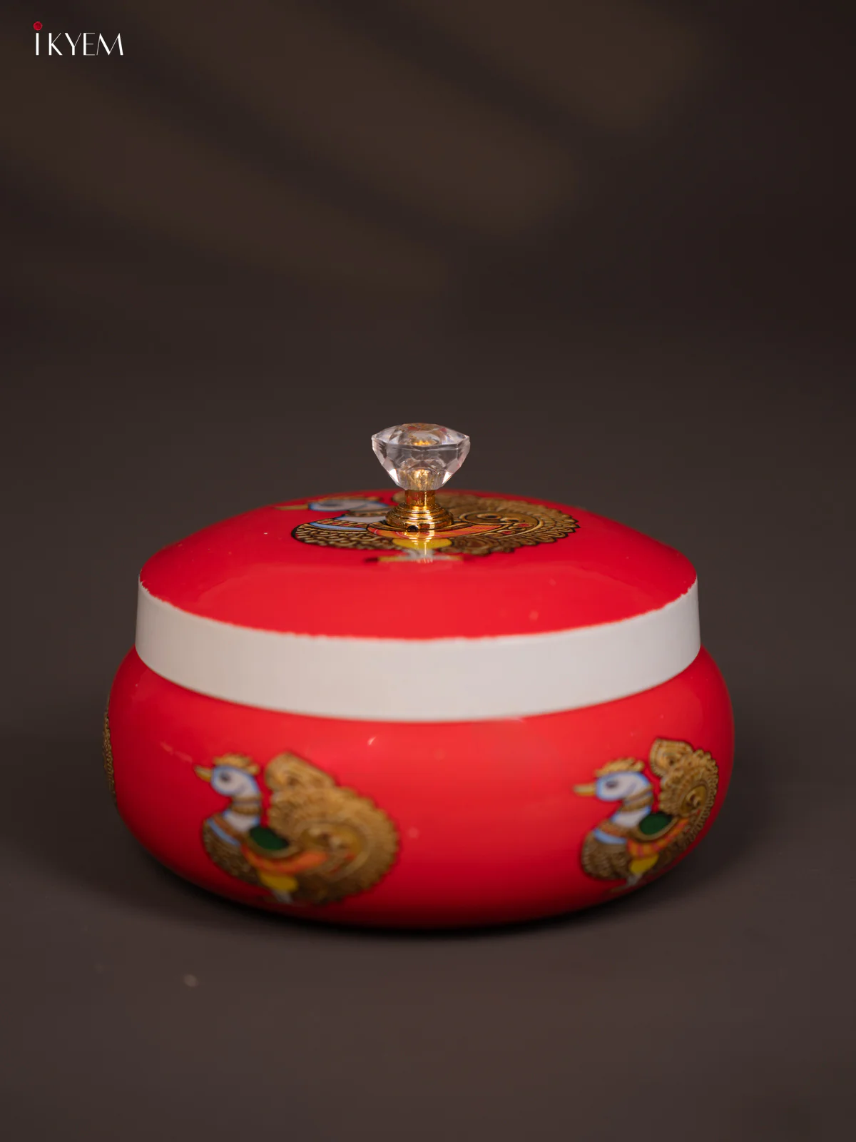 Annapakshi Printed Red Round Dry Fruits Jar - KG25115 - Image 2