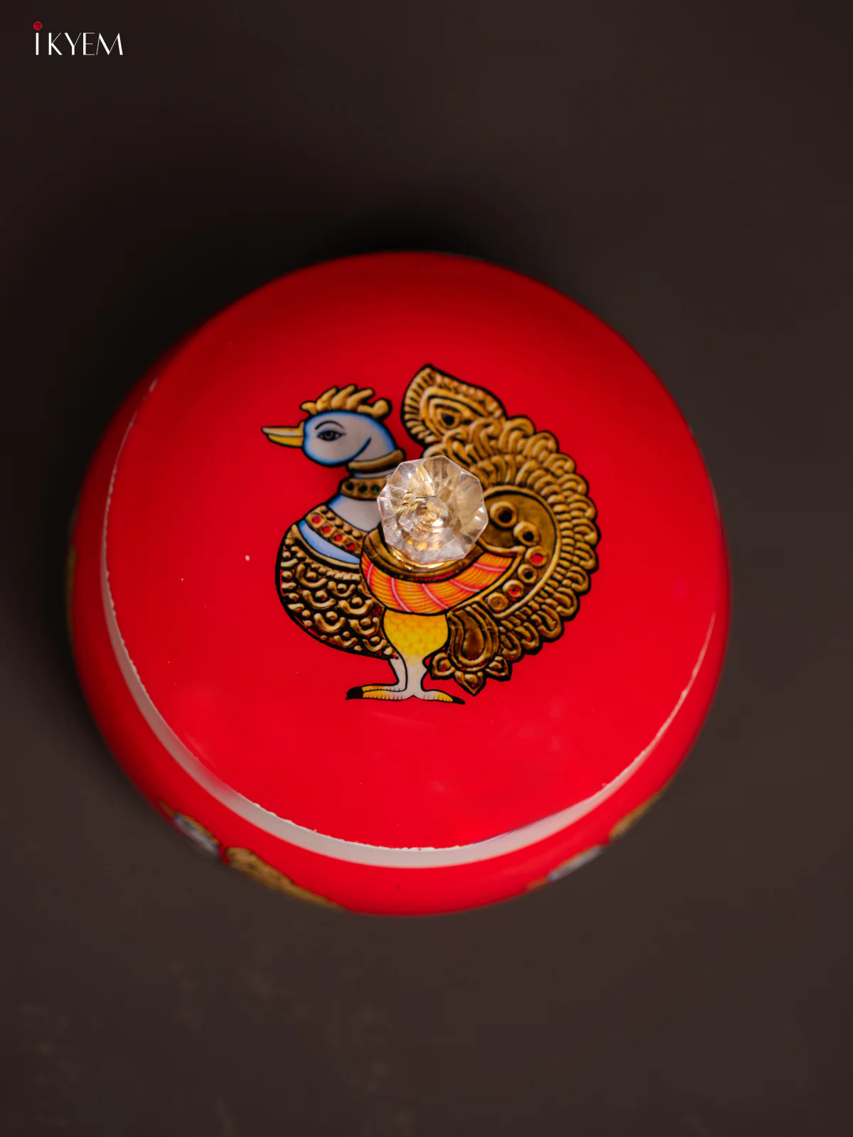 Annapakshi Printed Red Round Dry Fruits Jar - KG25115 - Image 3