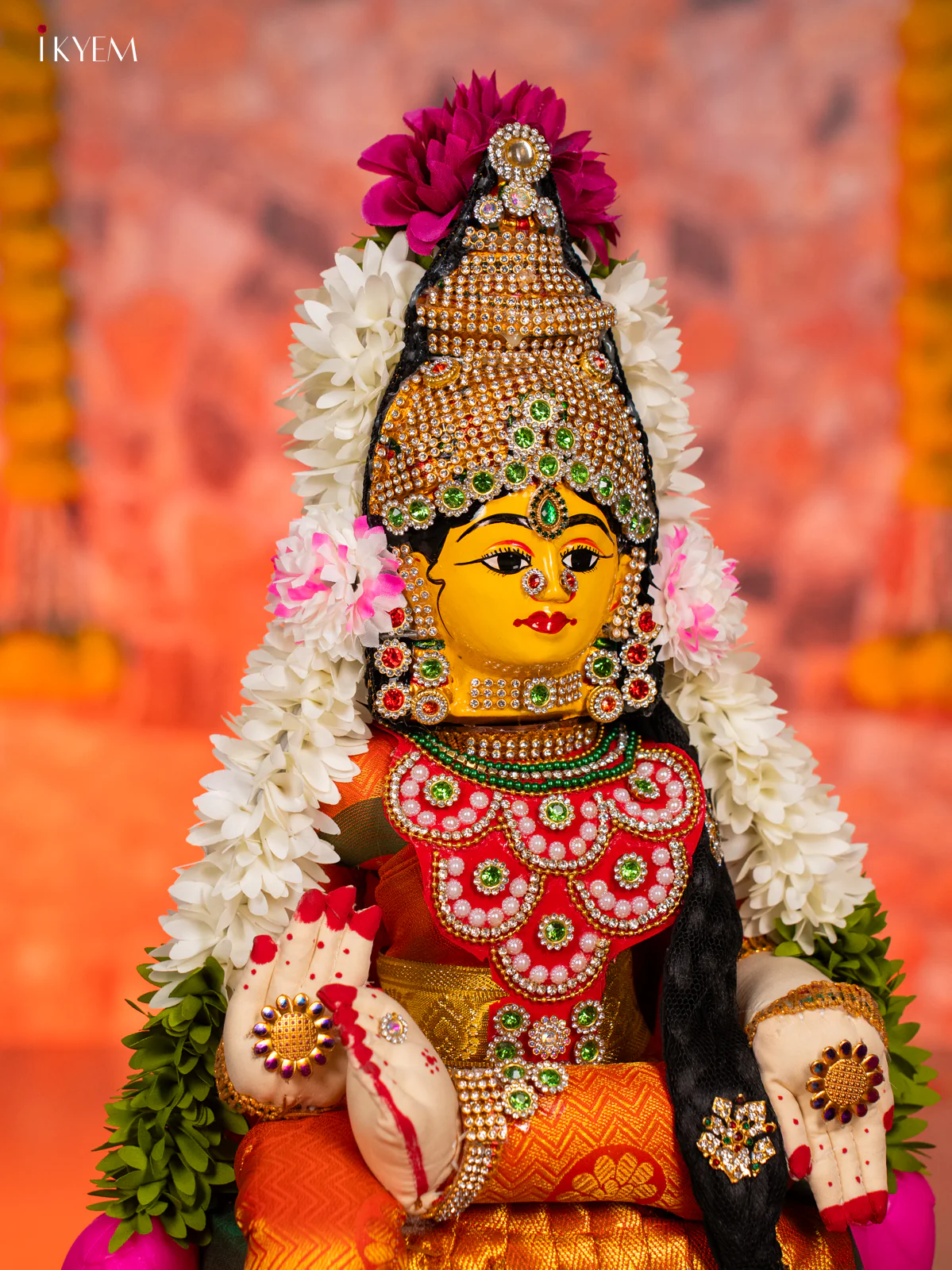 Varamahalakshmi Doll - Orange 17 Inches - KG30126 - Image 3