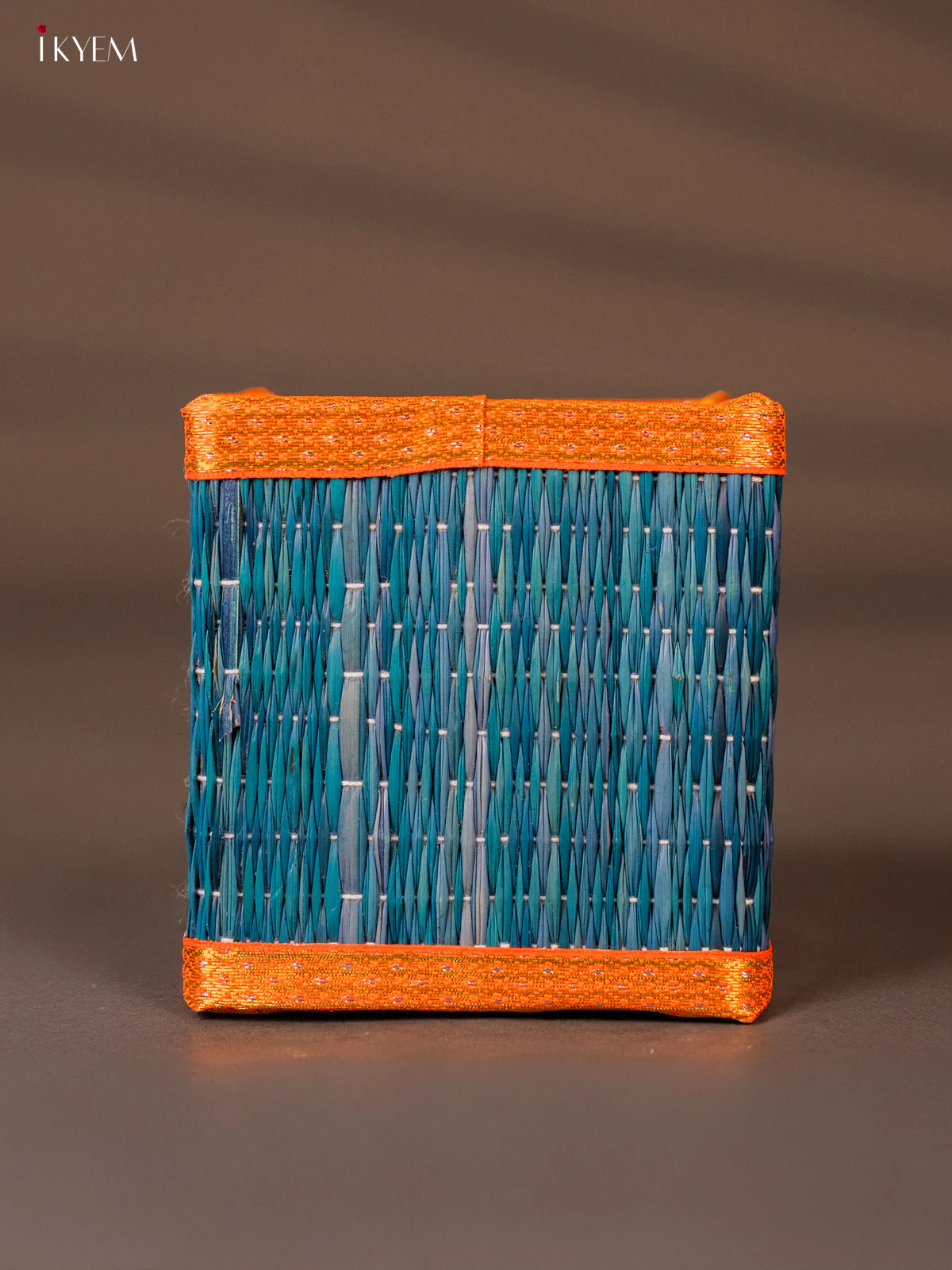 Korai Pen Stand with zari border - Light blue - KH01133